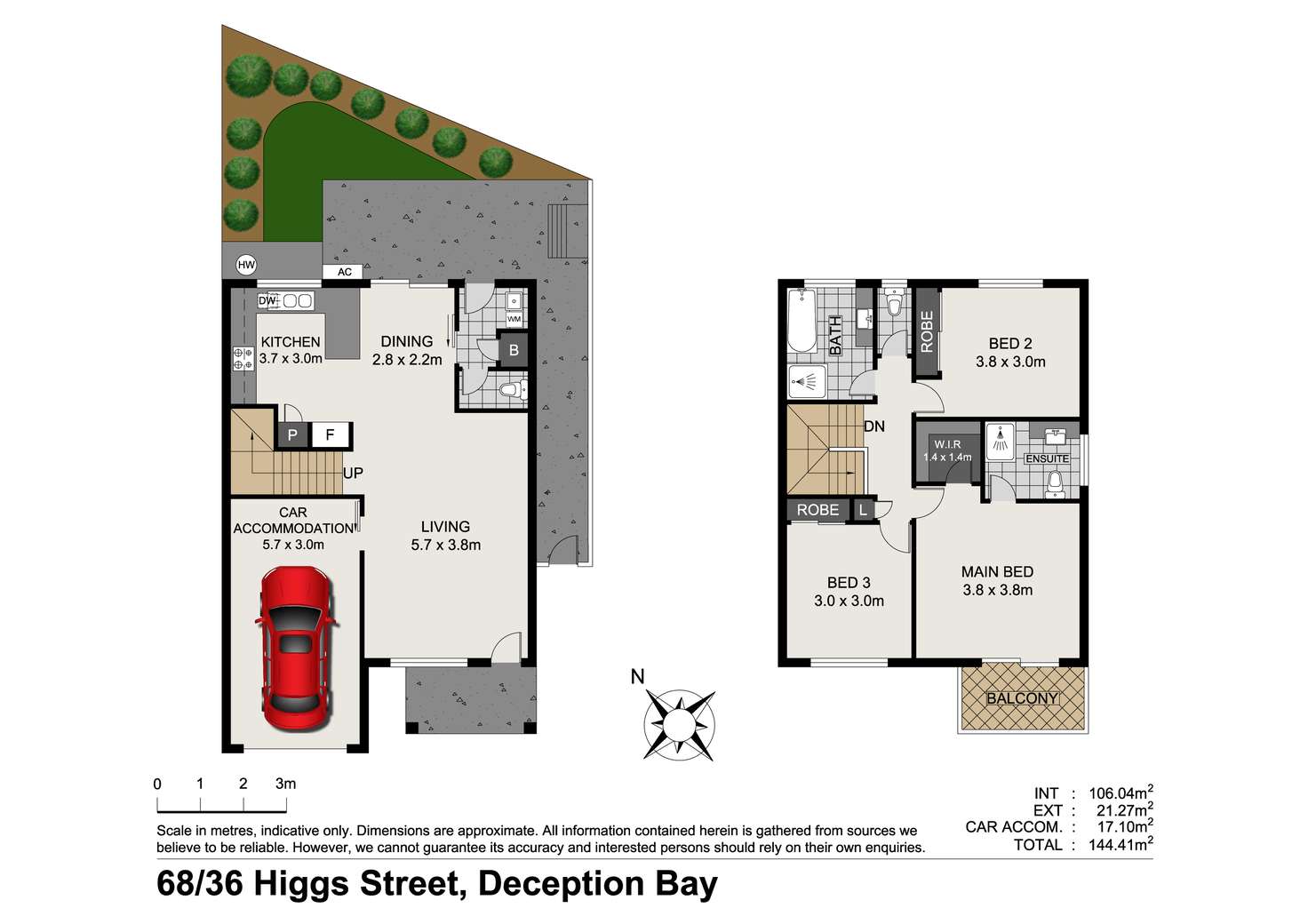 Floorplan of Homely townhouse listing, 68/36 Higgs Street, Deception Bay QLD 4508