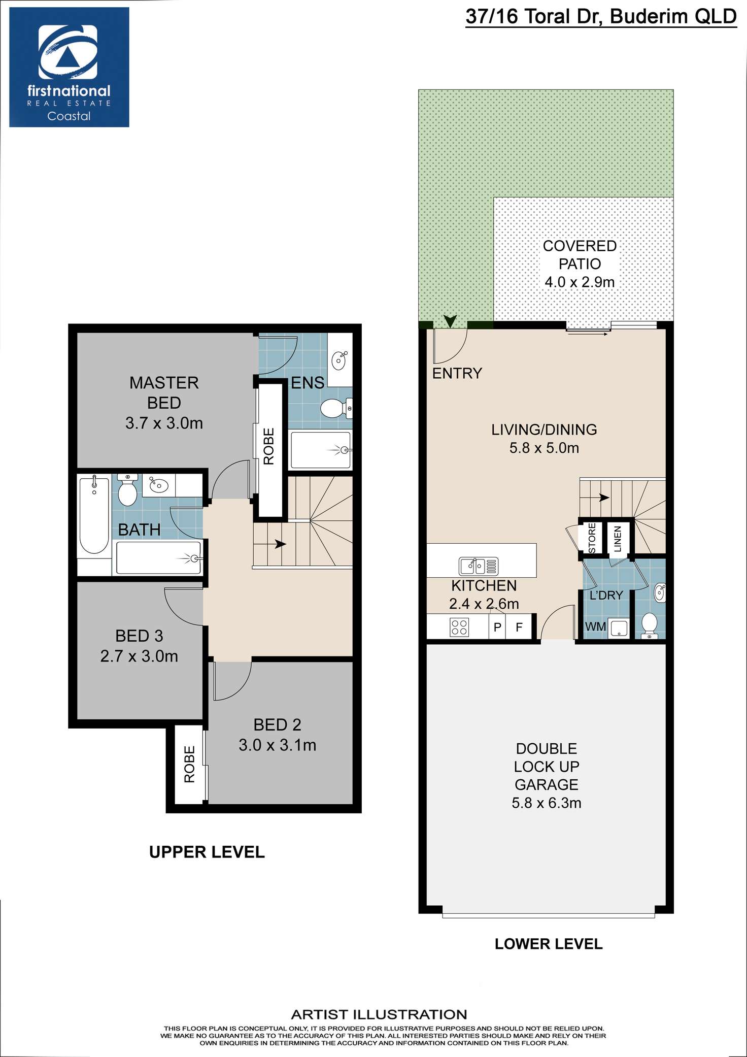 Floorplan of Homely unit listing, 37/14-16 Toral Drive, Buderim QLD 4556