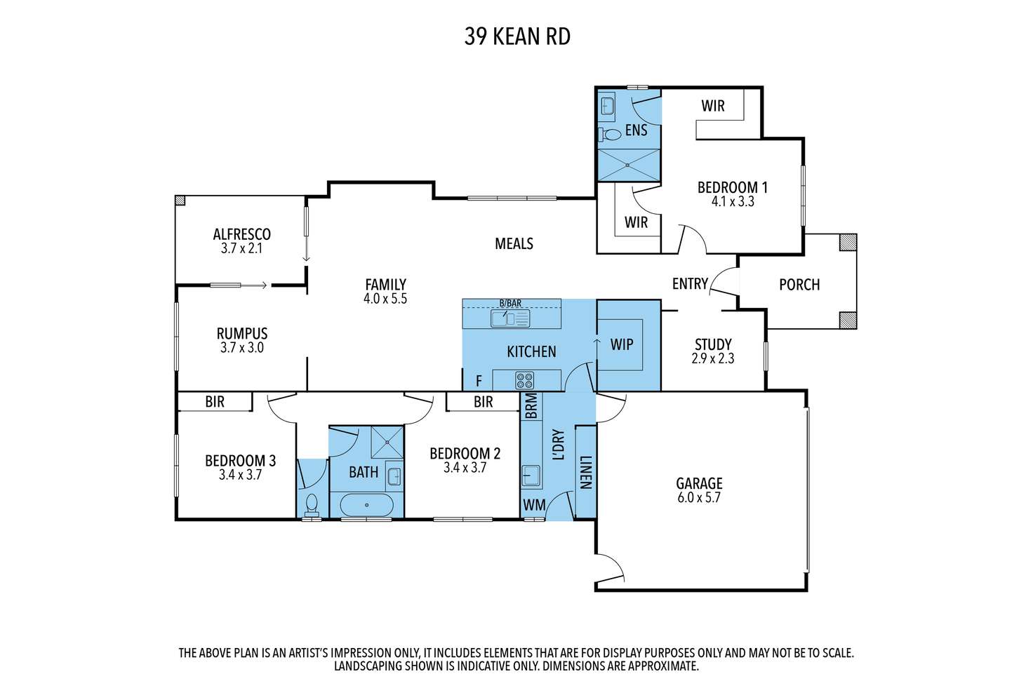 Floorplan of Homely house listing, 39 Kean Road, Nagambie VIC 3608