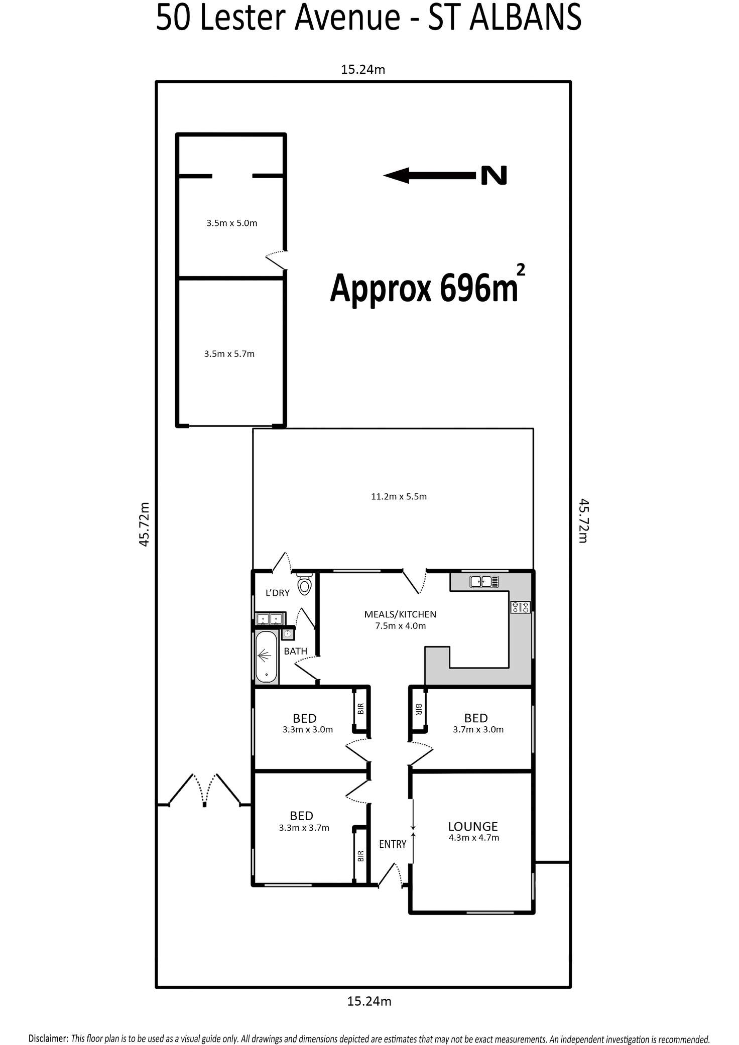 Floorplan of Homely house listing, 50 Lester Avenue, St Albans VIC 3021