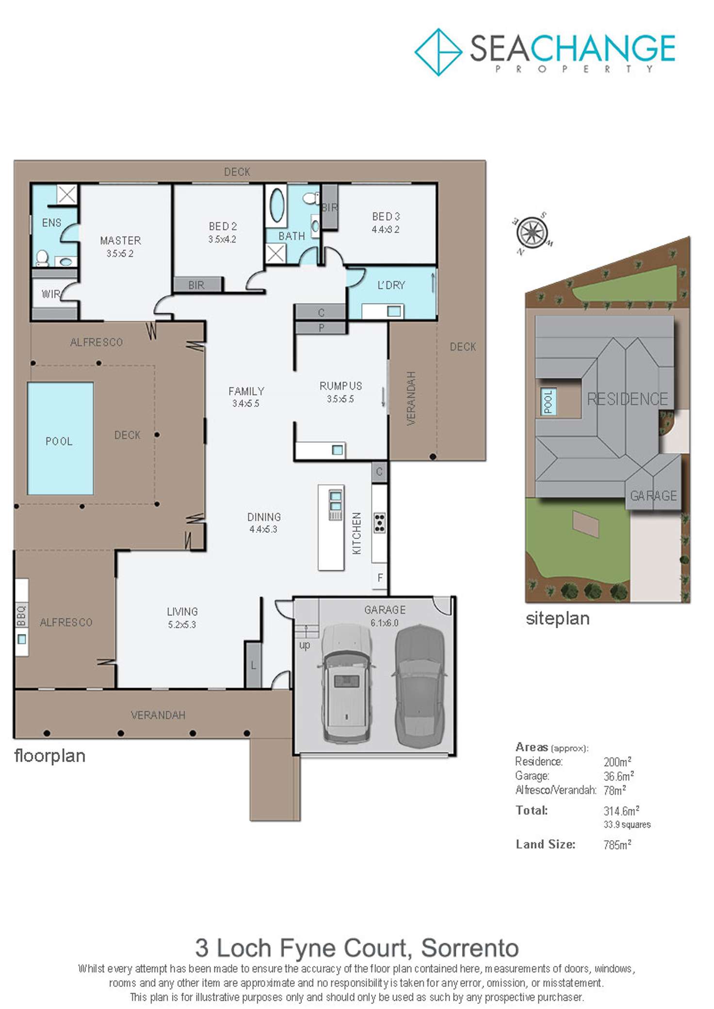 Floorplan of Homely house listing, 3 Loch Fyne Court, Sorrento VIC 3943