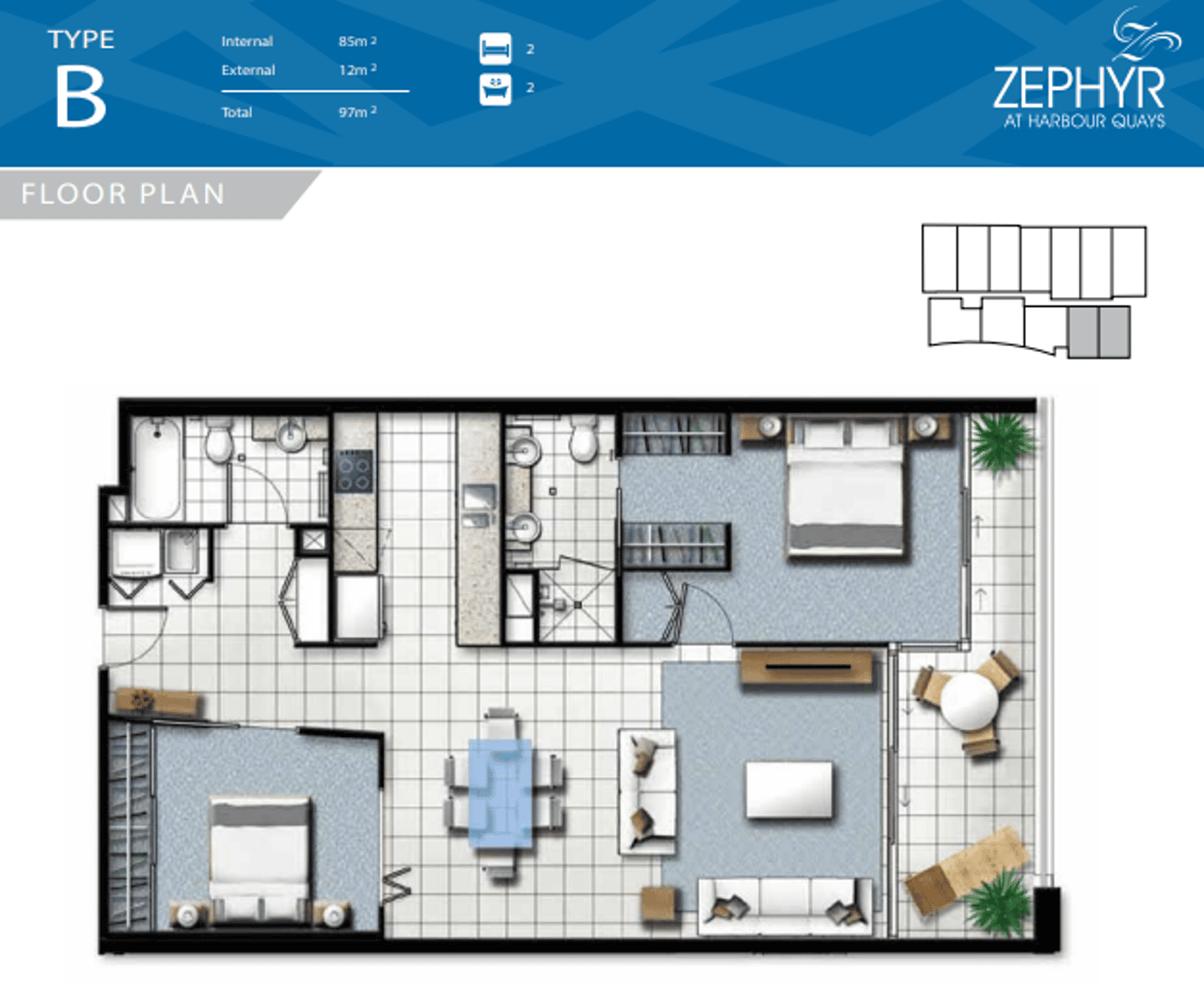 Floorplan of Homely apartment listing, 202/15 Compass Drive, Biggera Waters QLD 4216