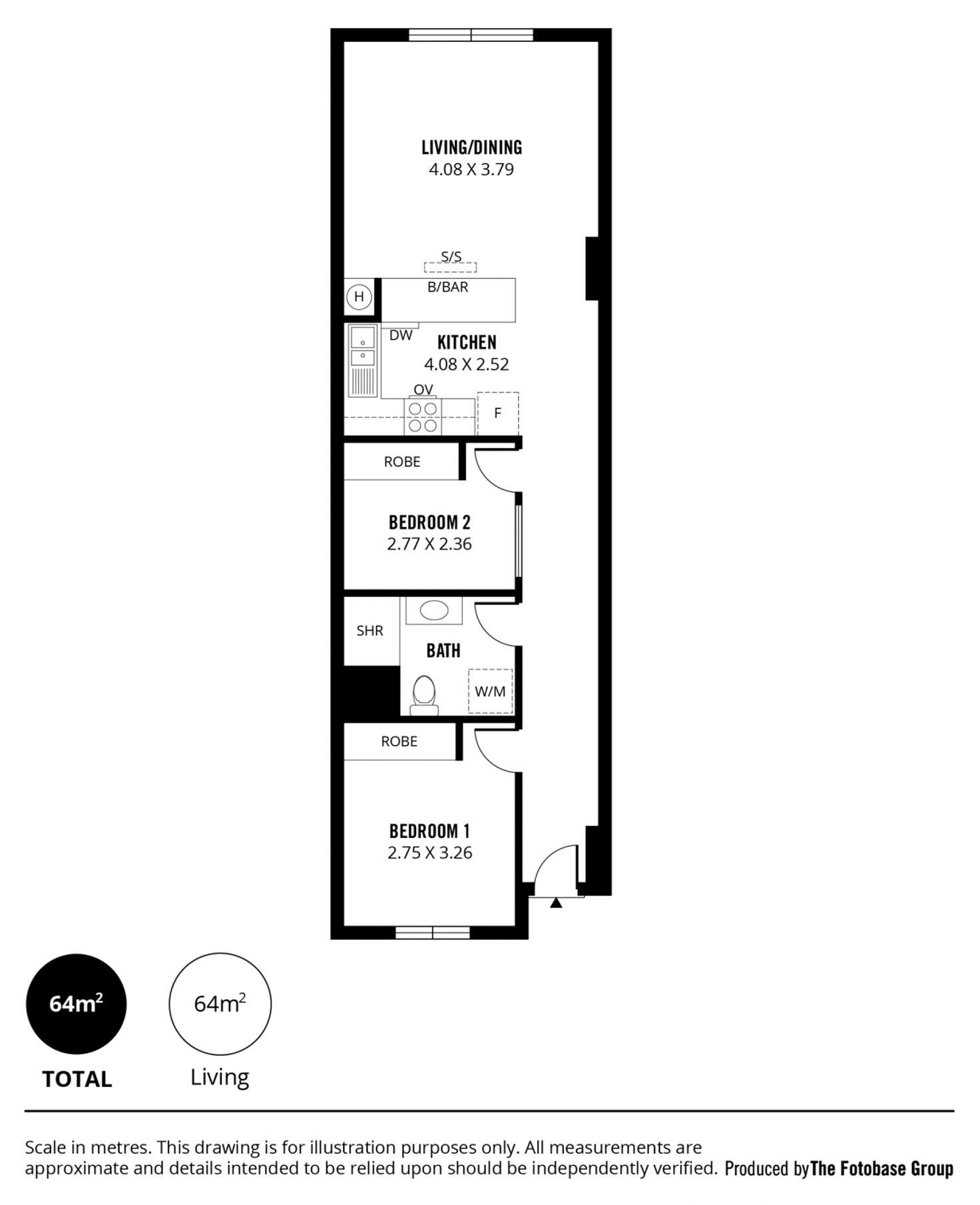 Floorplan of Homely apartment listing, 109/21-39 Bentham Street, Adelaide SA 5000