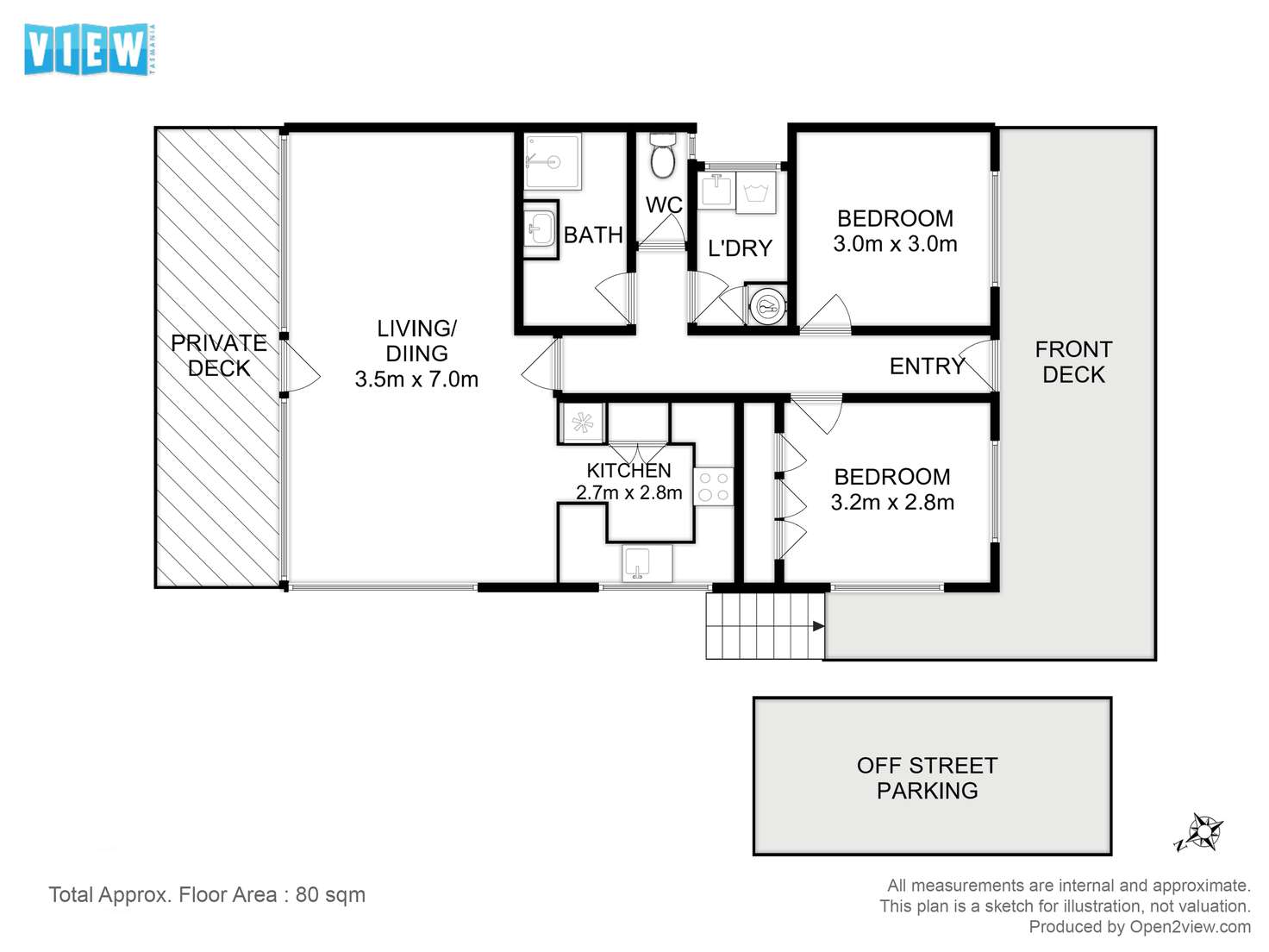 Floorplan of Homely unit listing, 3/1-3 Leighland Road, Claremont TAS 7011