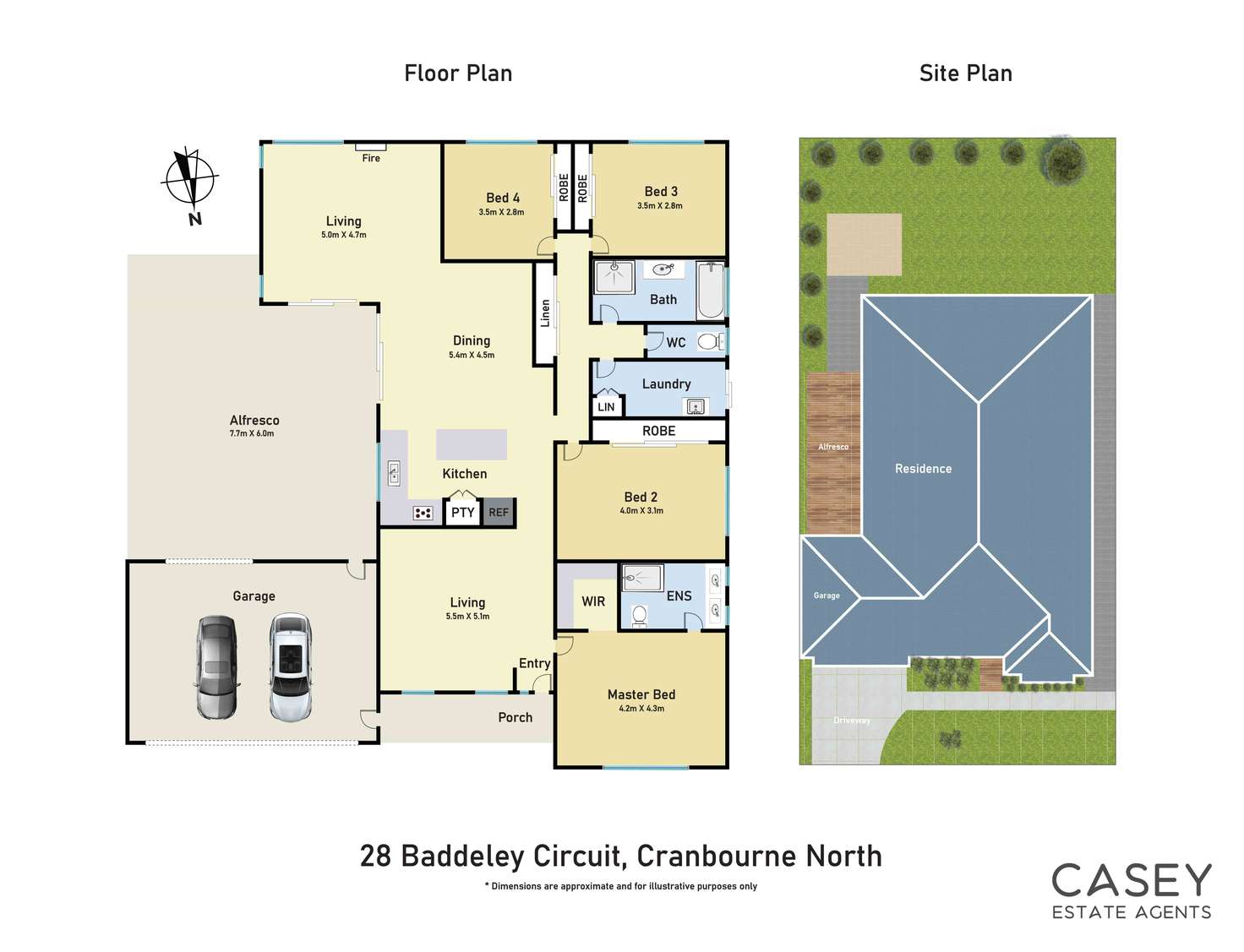 Floorplan of Homely house listing, 28 Baddeley Circuit, Cranbourne North VIC 3977