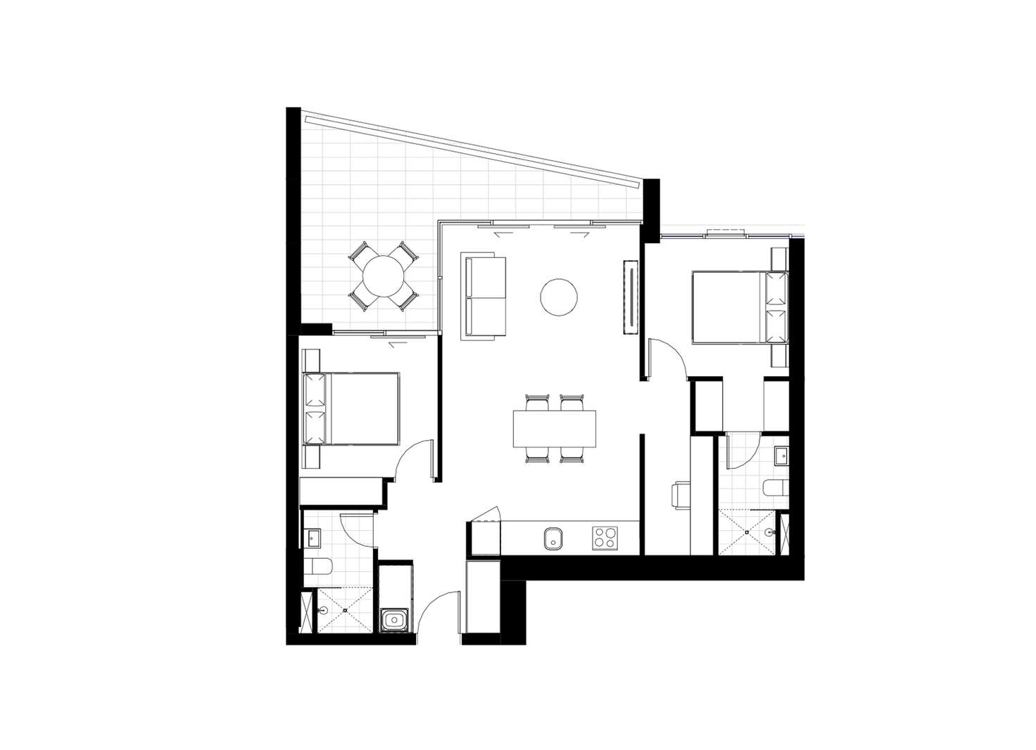 Floorplan of Homely apartment listing, 3404/88 Church Street, Parramatta NSW 2150