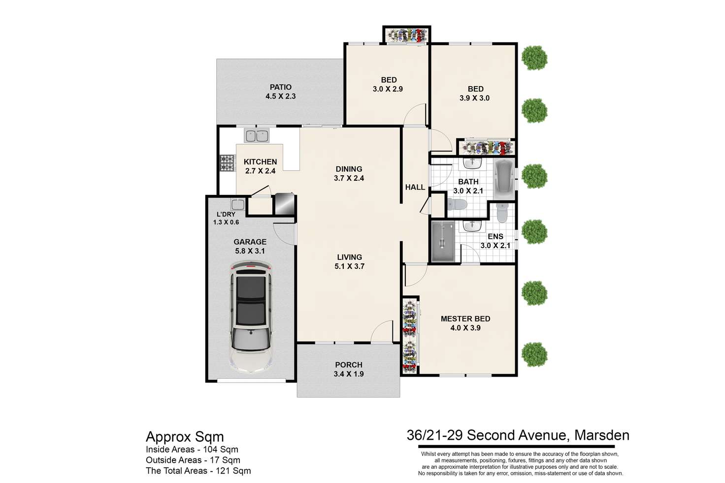 Floorplan of Homely unit listing, 36/21 Second Avenue, Marsden QLD 4132
