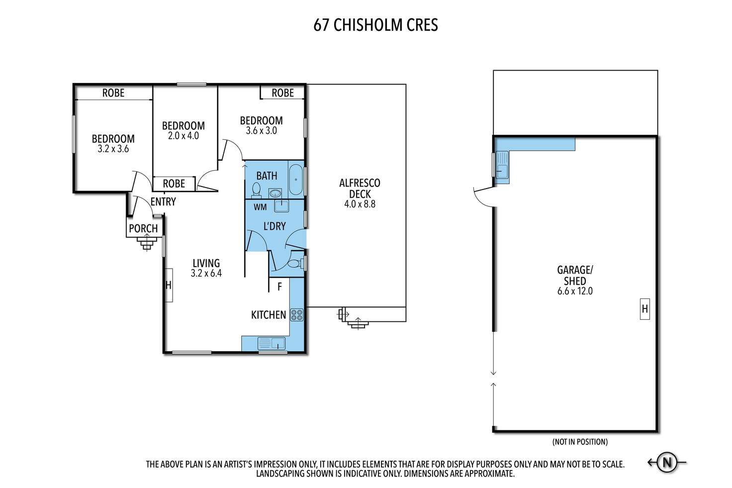 Floorplan of Homely house listing, 67 Chisholm Crescent, Seymour VIC 3660