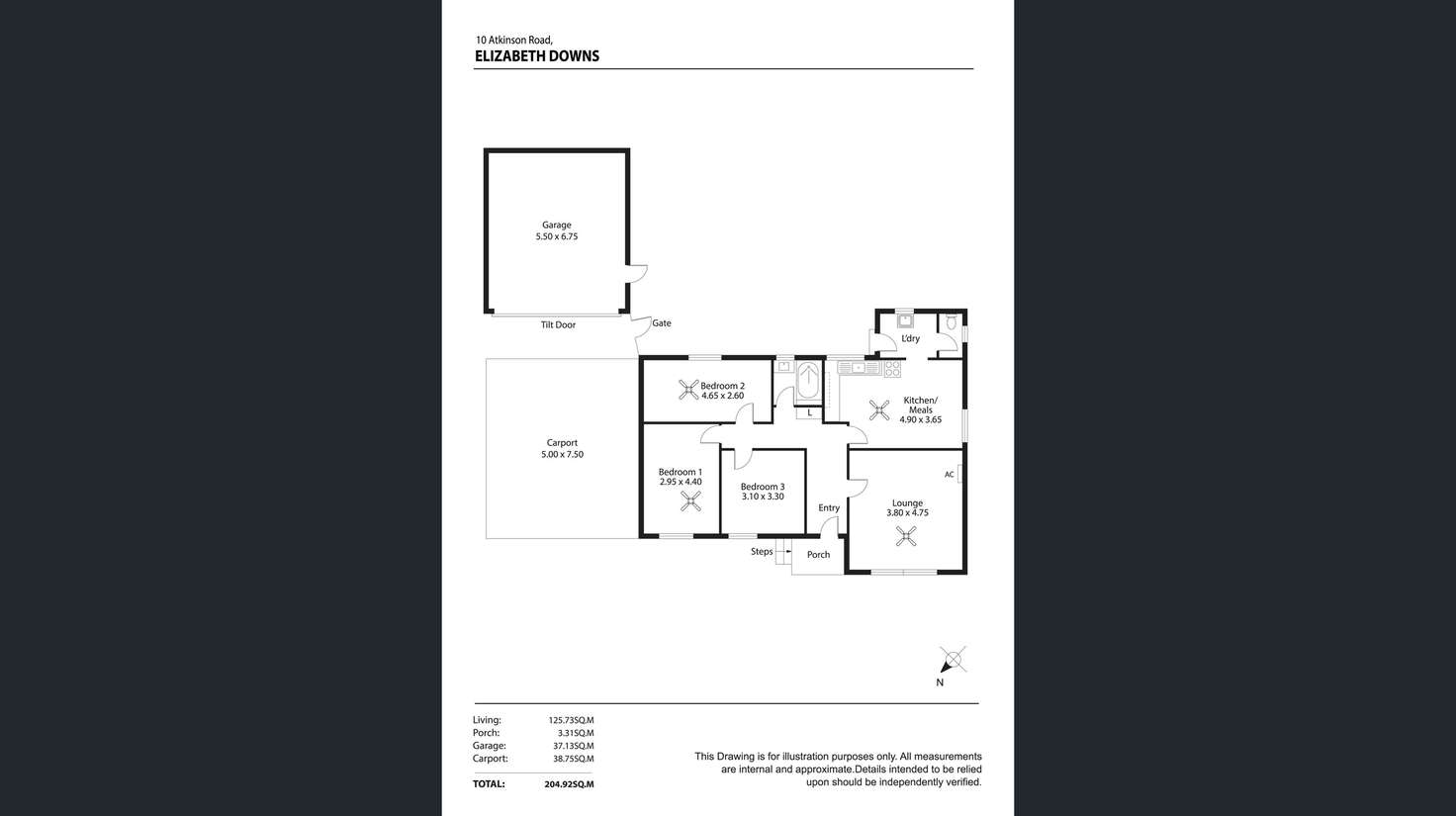 Floorplan of Homely house listing, 10 ATKINSON ROAD, Elizabeth Downs SA 5113