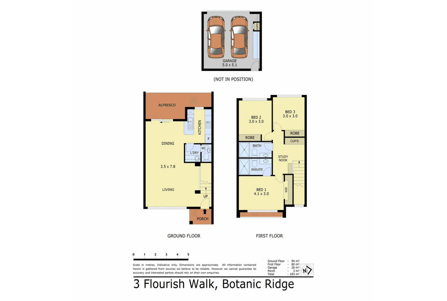 Floorplan of Homely townhouse listing, 3 Flourish Walk, Botanic Ridge VIC 3977