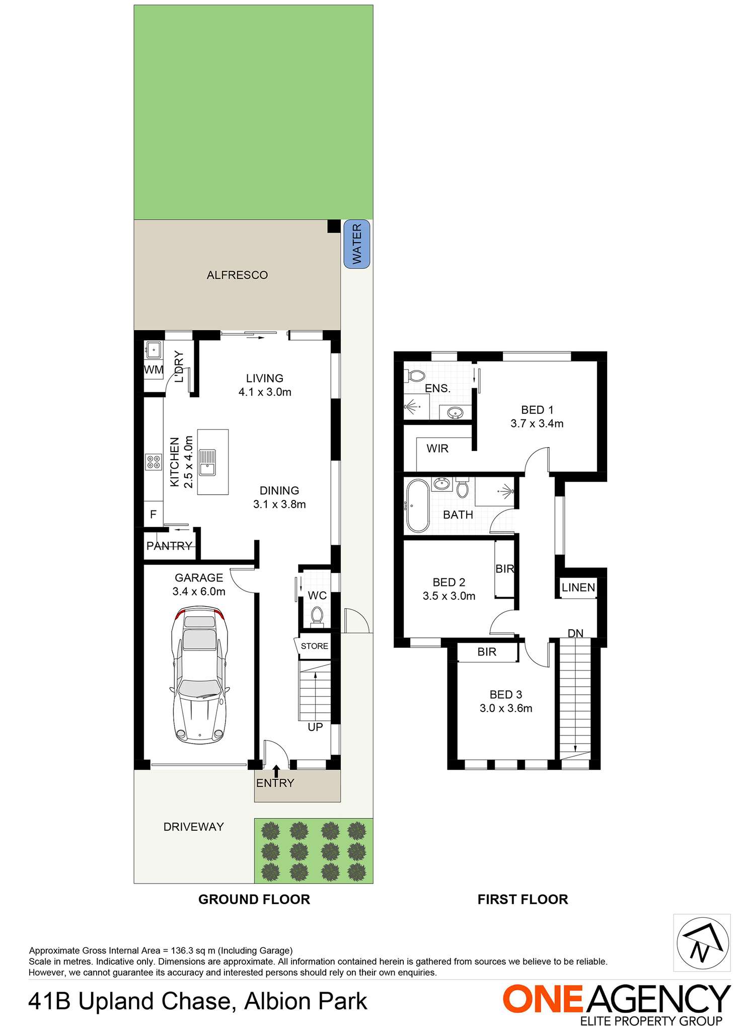Floorplan of Homely semiDetached listing, 41B Upland Chase, Albion Park NSW 2527