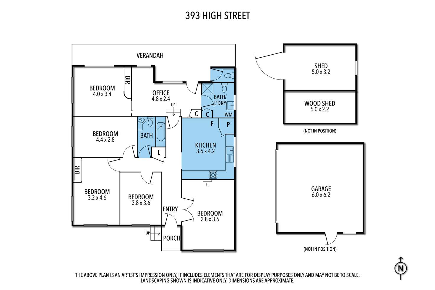 Floorplan of Homely house listing, 393 High St, Nagambie VIC 3608
