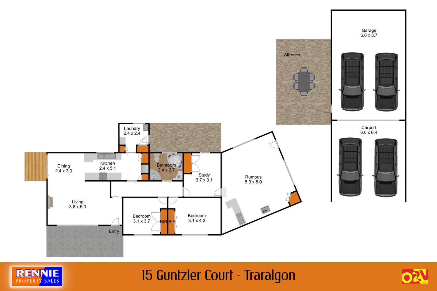 Floorplan of Homely house listing, 15 Guntzler Court, Traralgon VIC 3844