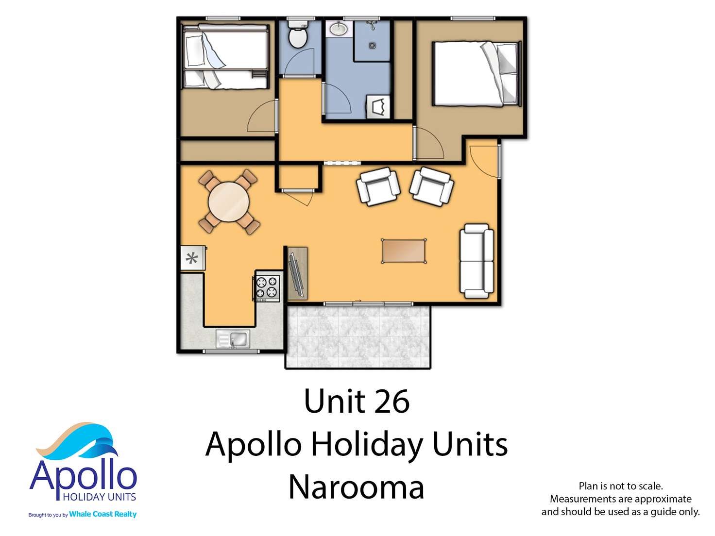 Floorplan of Homely unit listing, 26/16 McMillan Road, Narooma NSW 2546