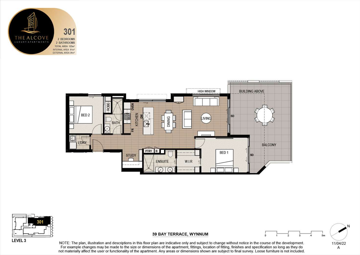 Floorplan of Homely apartment listing, 301/39 Bay Terrace, Wynnum QLD 4178
