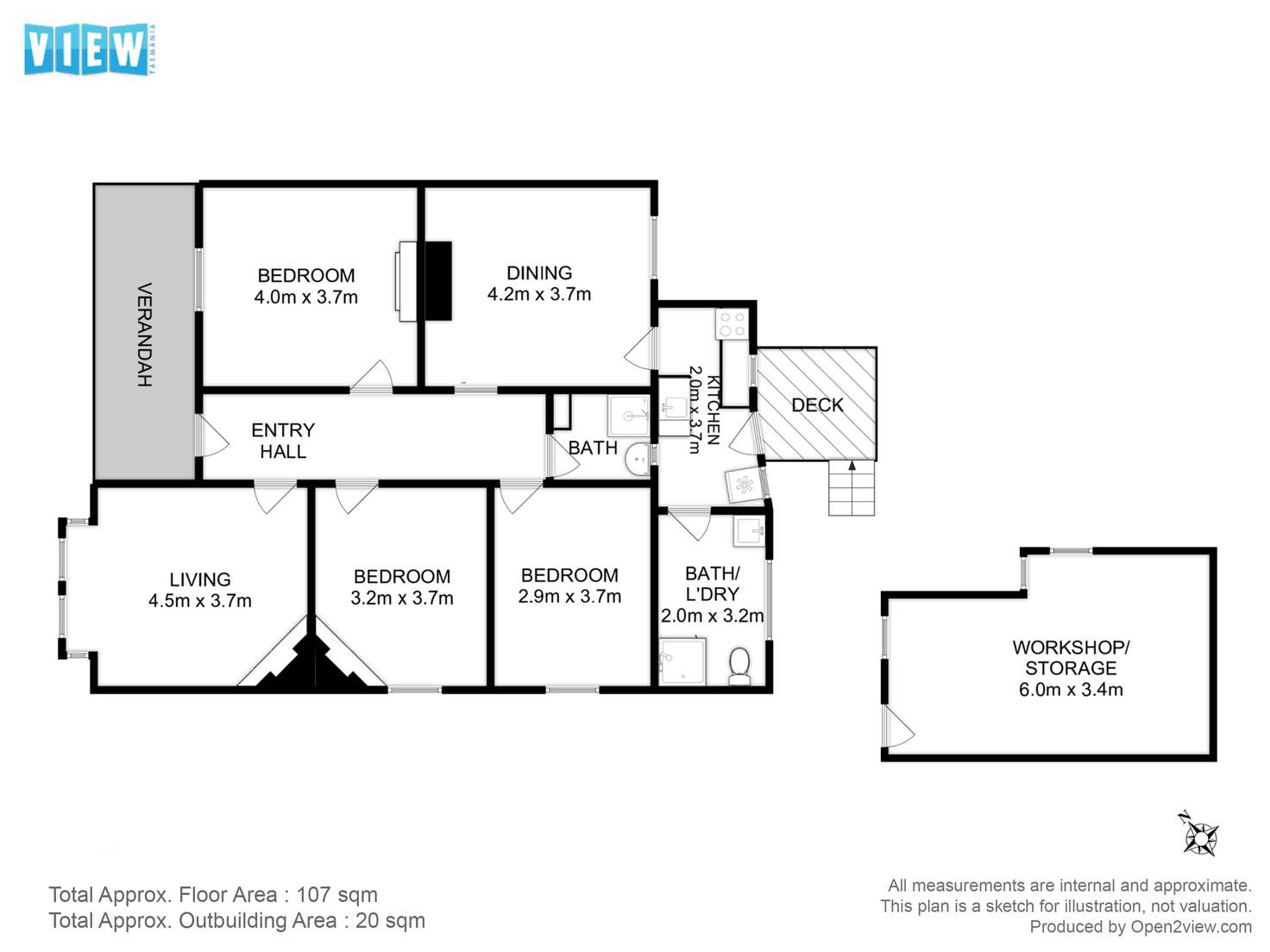 Floorplan of Homely house listing, 110 Warwick Street, West Hobart TAS 7000