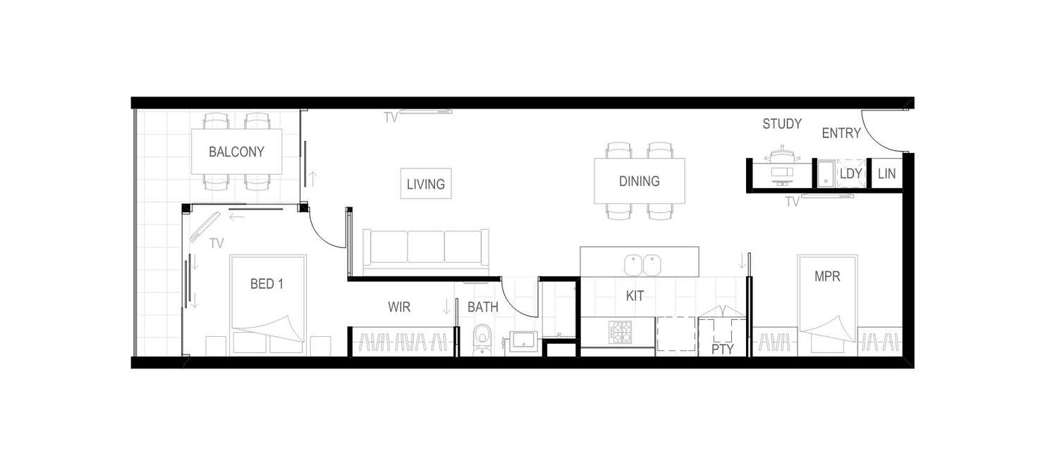 Floorplan of Homely apartment listing, 611/38 Helen Street, Teneriffe QLD 4005