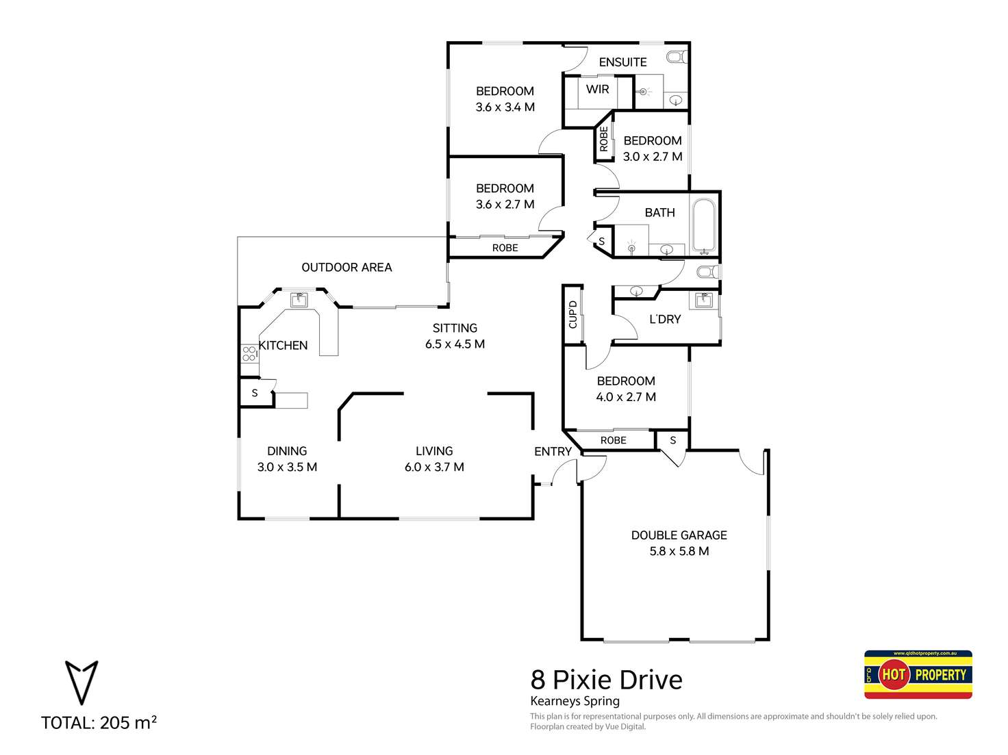 Floorplan of Homely house listing, 8 Pixie Drive, Kearneys Spring QLD 4350