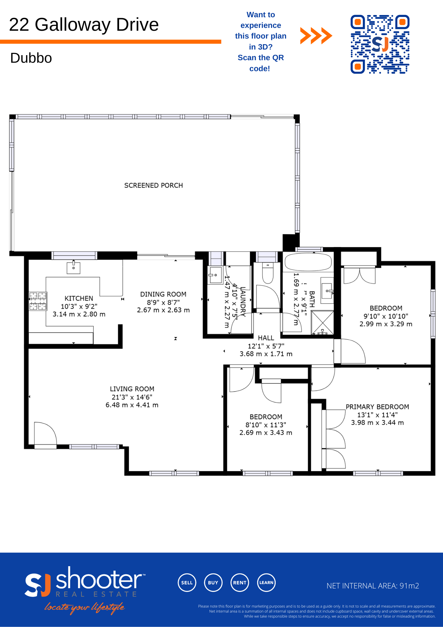 Floorplan of Homely house listing, 22 Galloway Drive, Dubbo NSW 2830