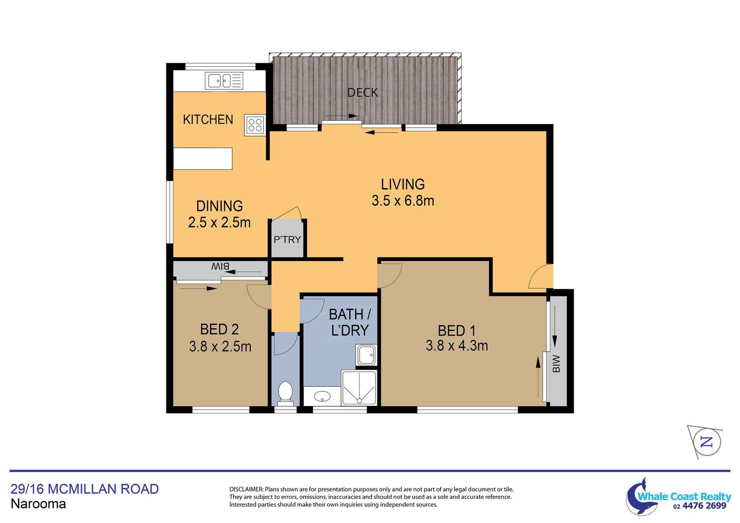 Floorplan of Homely unit listing, 29/16 McMillan Road, Narooma NSW 2546