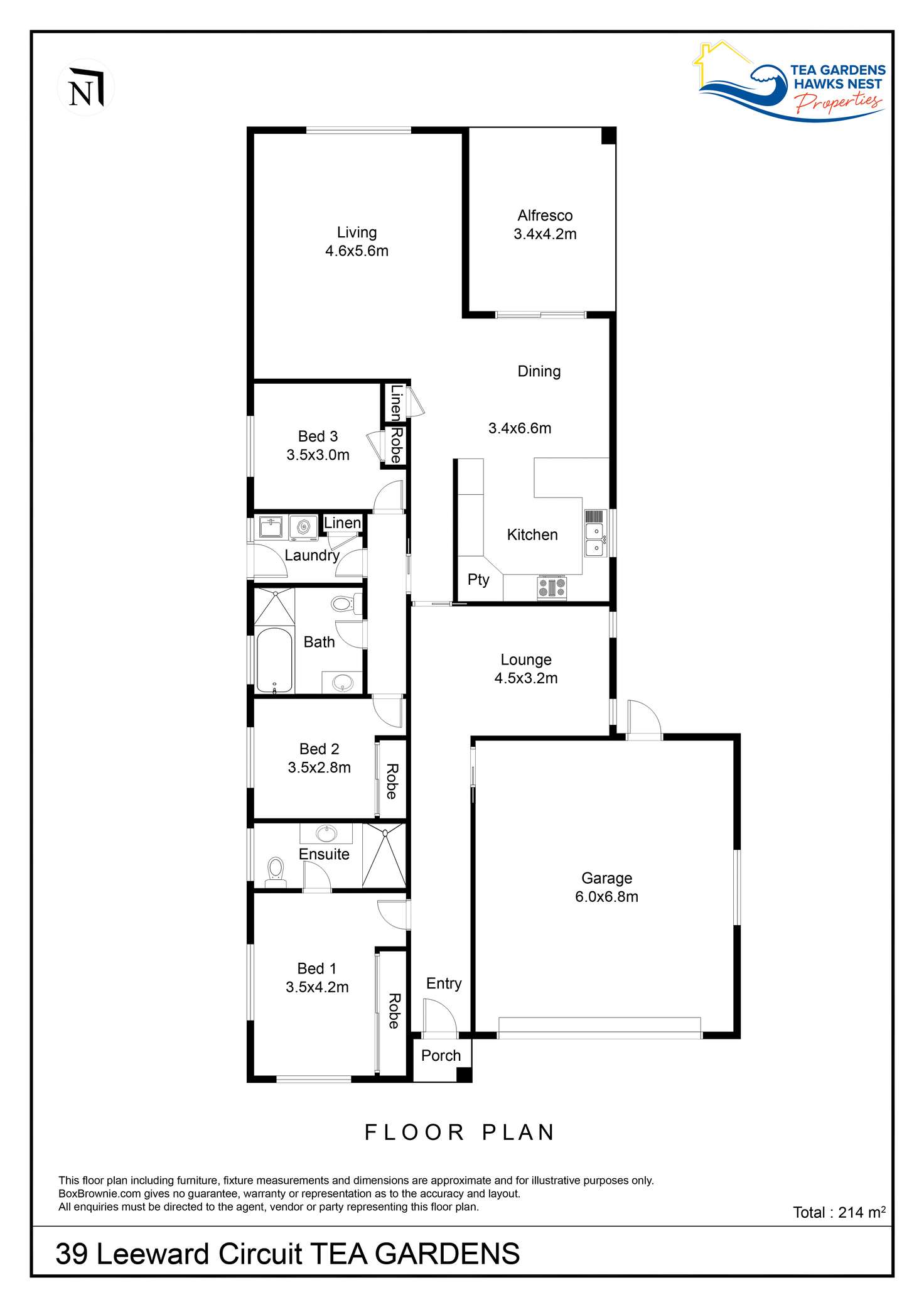 Floorplan of Homely house listing, 39 Leeward Circuit, Tea Gardens NSW 2324