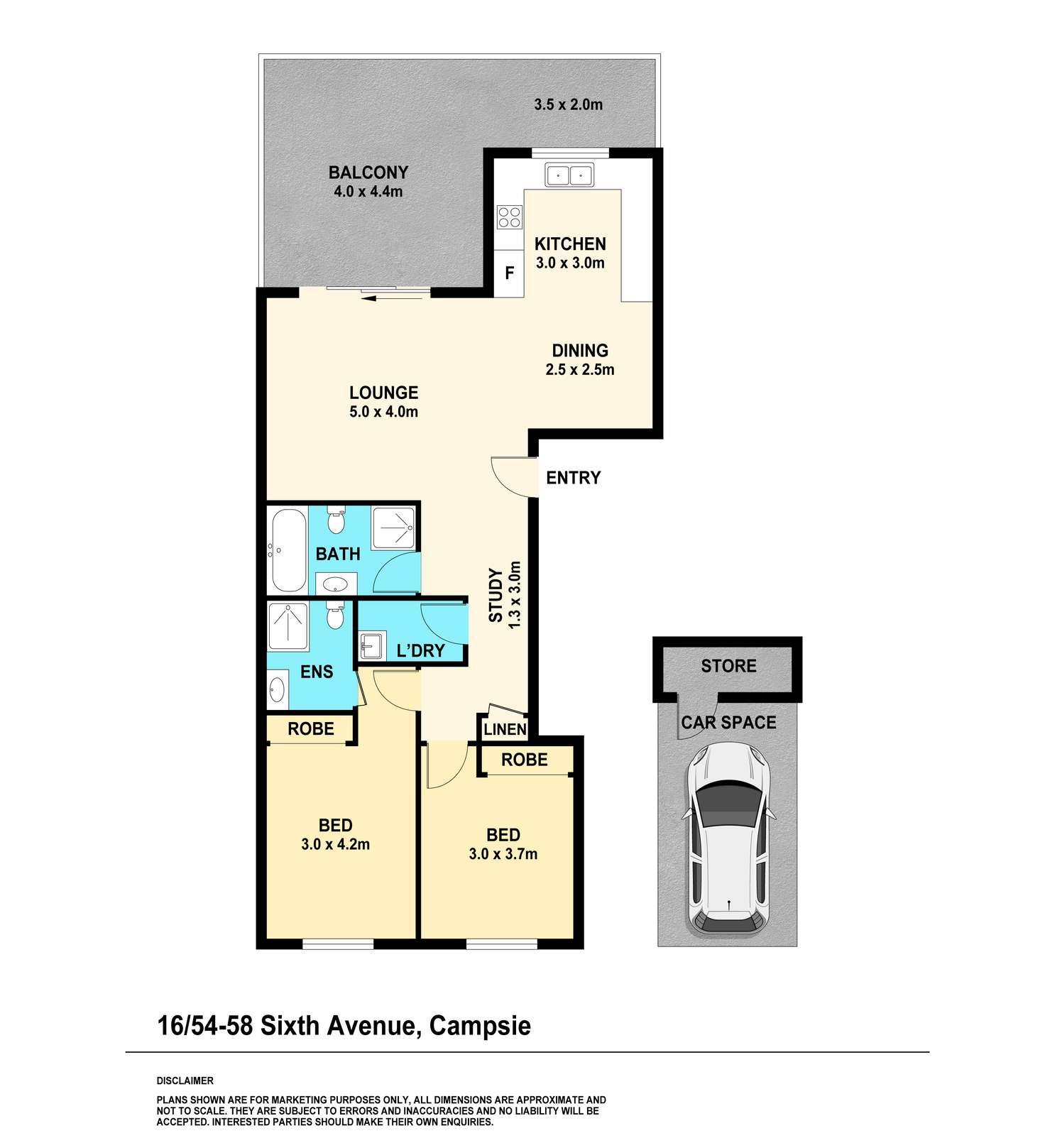 Floorplan of Homely apartment listing, 16/54-58 Sixth Avenue, Campsie NSW 2194