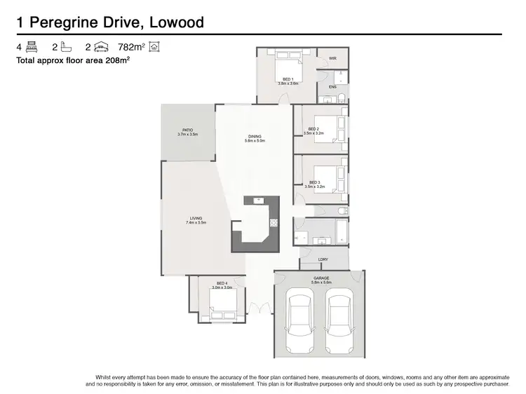 Floorplan of Homely house listing, 1 Peregrine Drive, Lowood QLD 4311