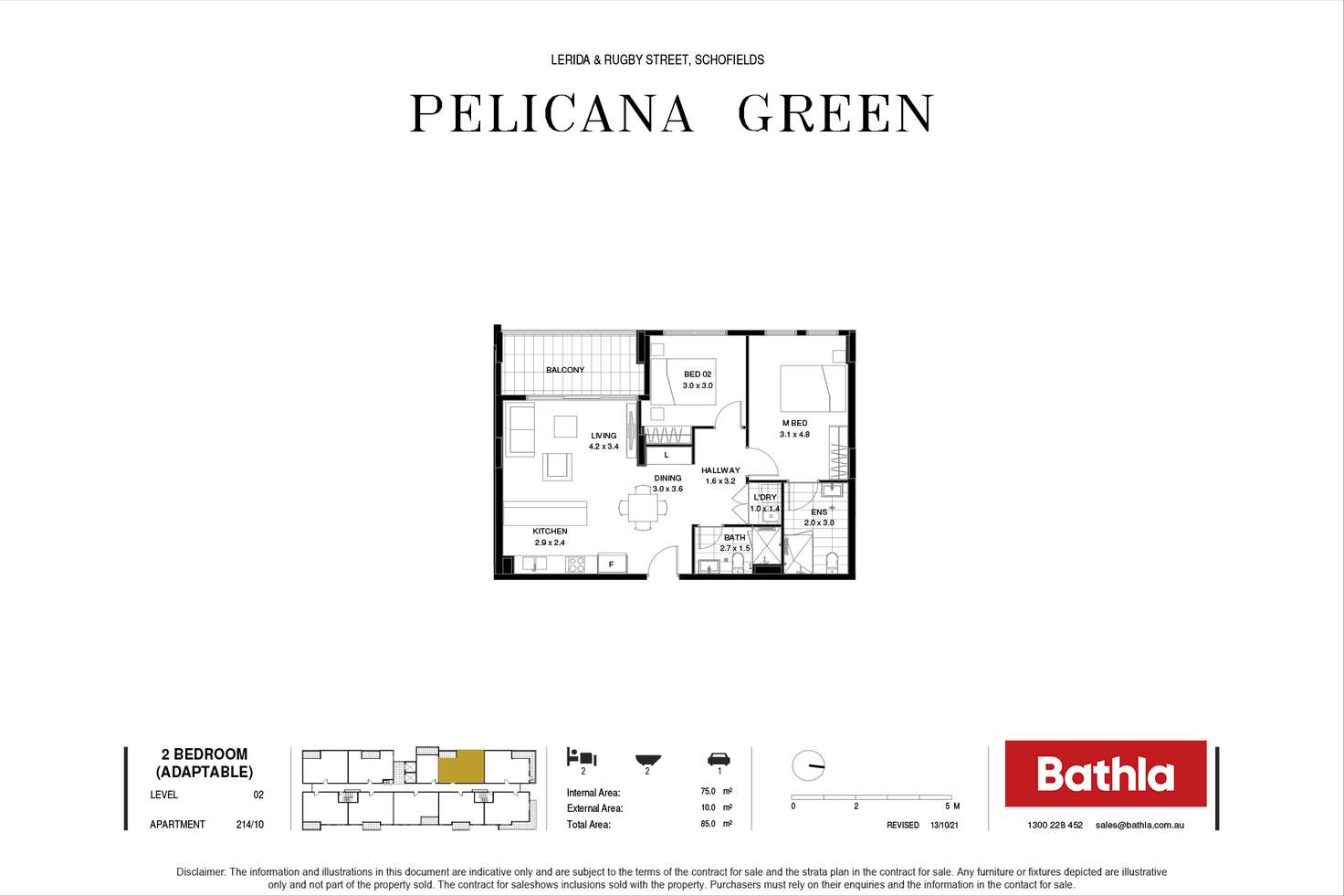 Floorplan of Homely apartment listing, B 214 / 10 Rugby Street, Schofields NSW 2762