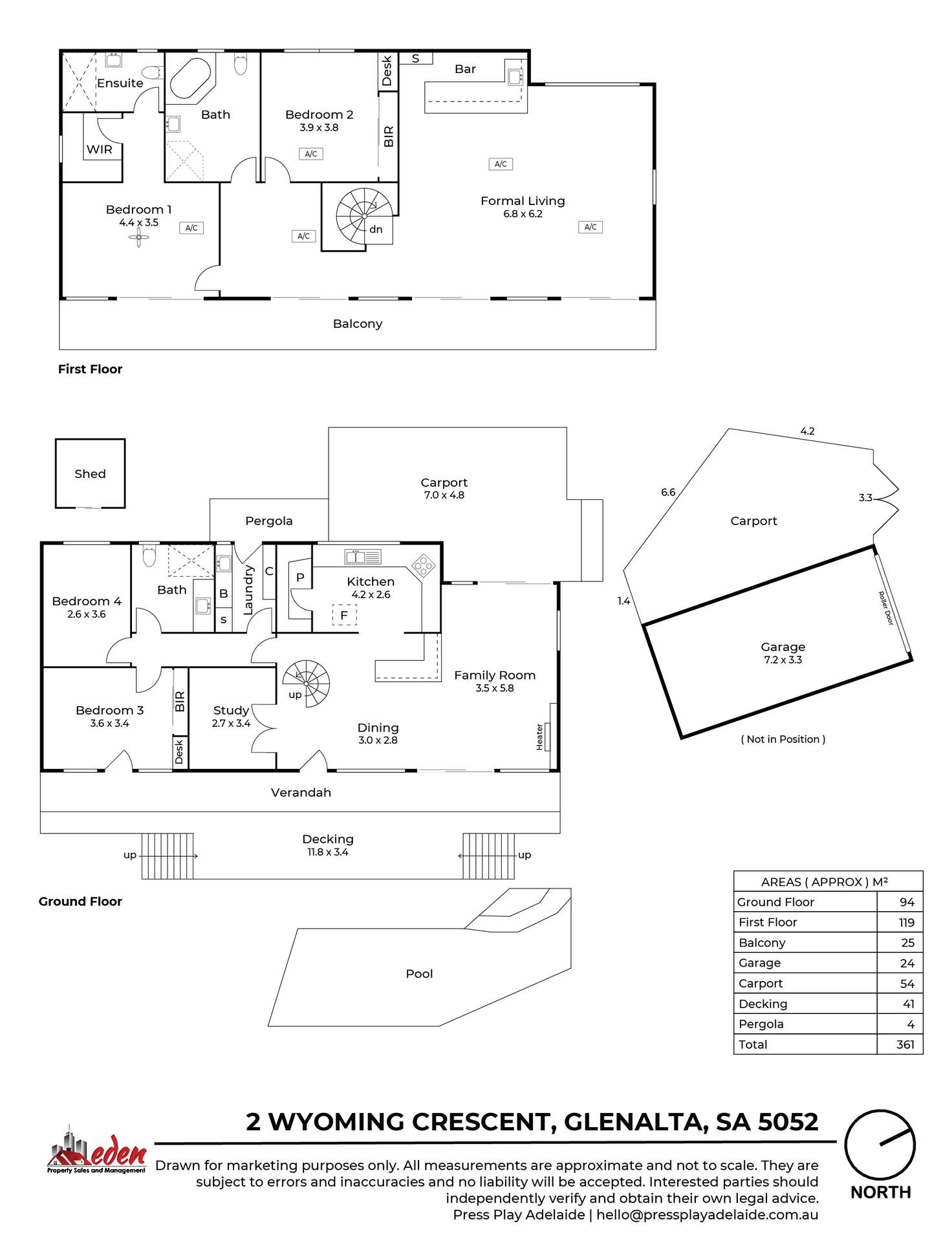 Floorplan of Homely house listing, 2 Wyoming Crescent, Glenalta SA 5052