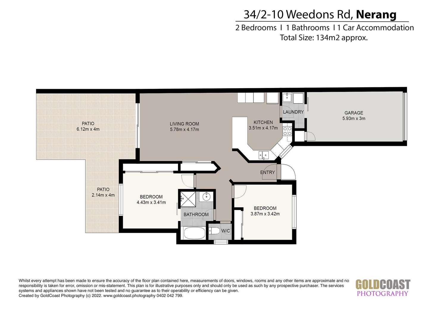 Floorplan of Homely townhouse listing, 34/2-10 Weedons Road, Nerang QLD 4211