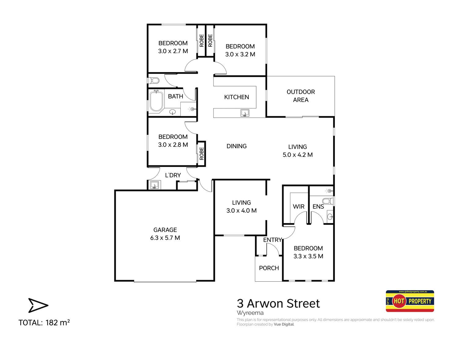 Floorplan of Homely house listing, 3 Arwon Street, Wyreema QLD 4352
