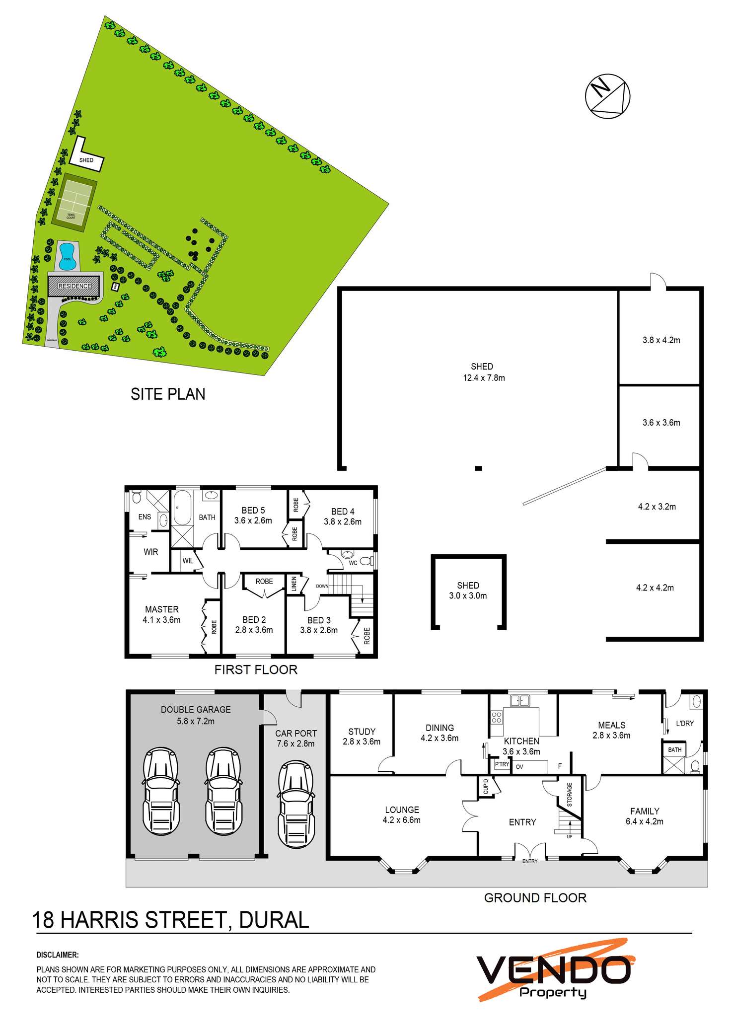 Floorplan of Homely acreageSemiRural listing, 18 Harris Road, Dural NSW 2158