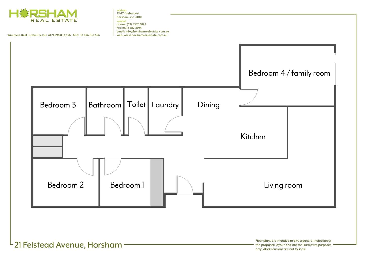 Floorplan of Homely house listing, 21 Felstead Avenue, Horsham VIC 3400