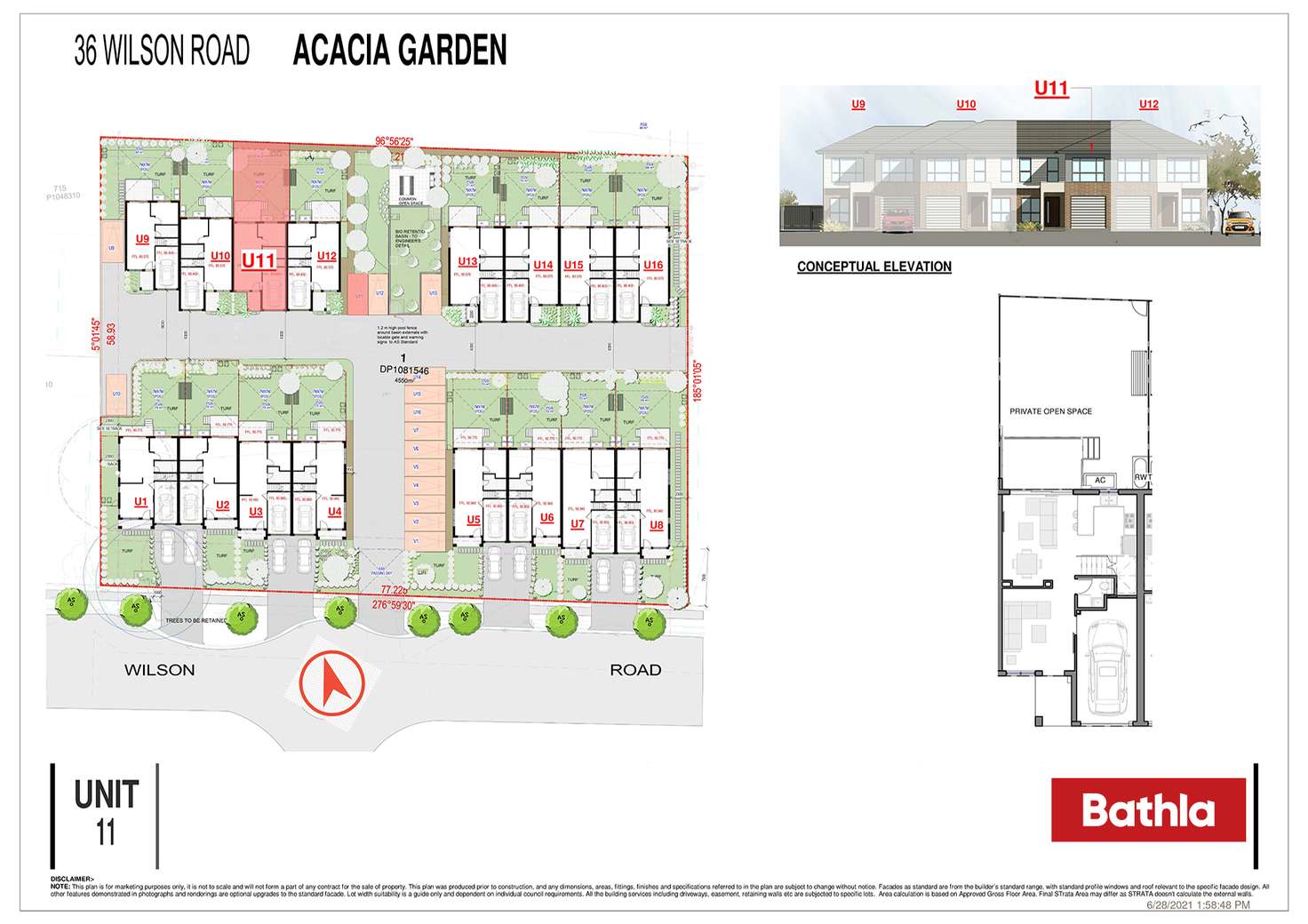 Floorplan of Homely townhouse listing, Unit 11 / 36 Wilson Road (Proposed Address), Acacia Gardens NSW 2763