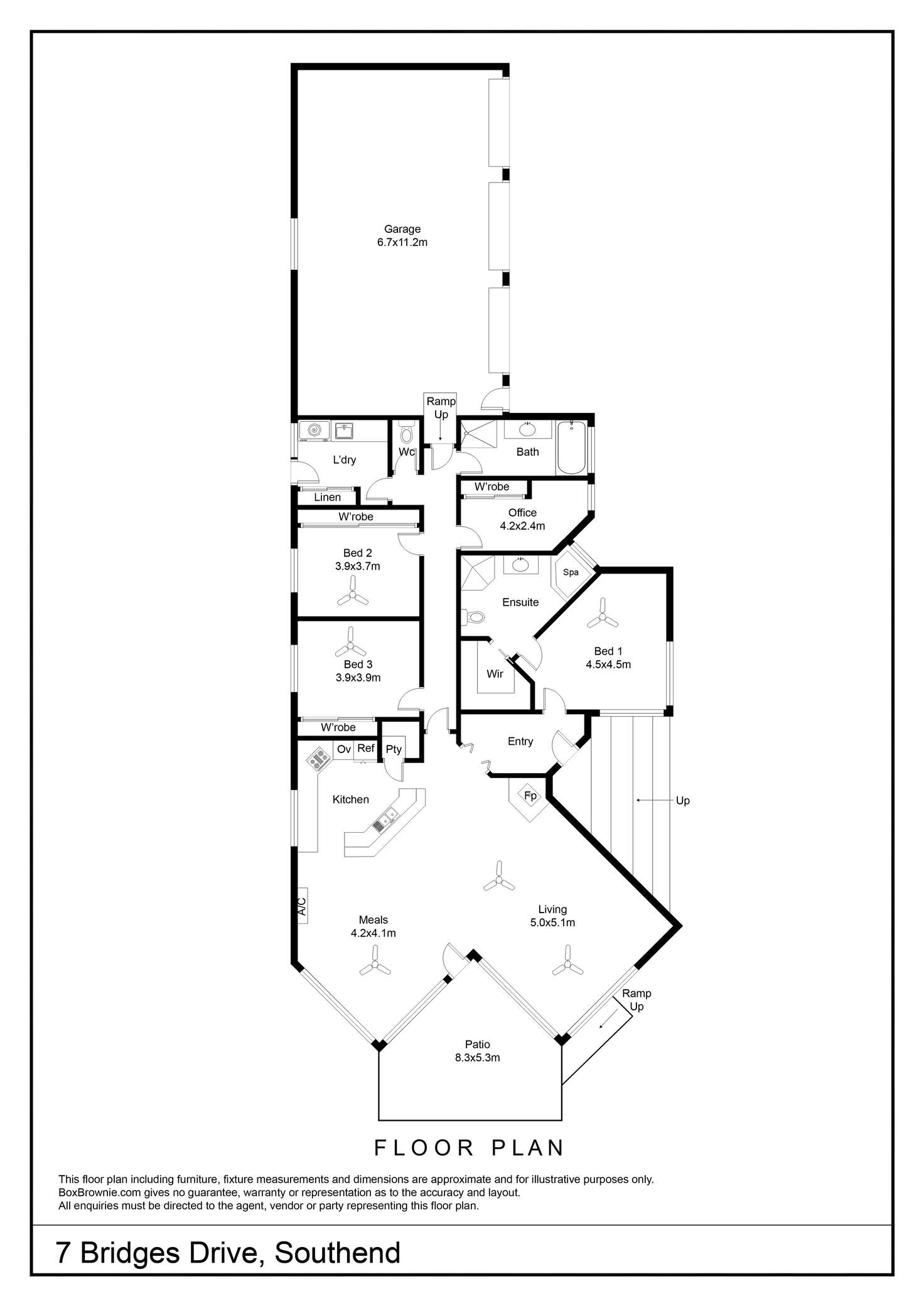 Floorplan of Homely house listing, 7 Bridges Drive, Southend SA 5280