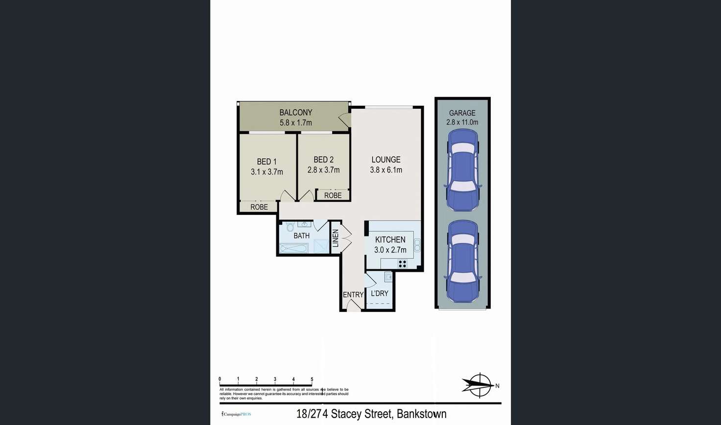 Floorplan of Homely unit listing, 18/274 Stacey Street, Bankstown NSW 2200