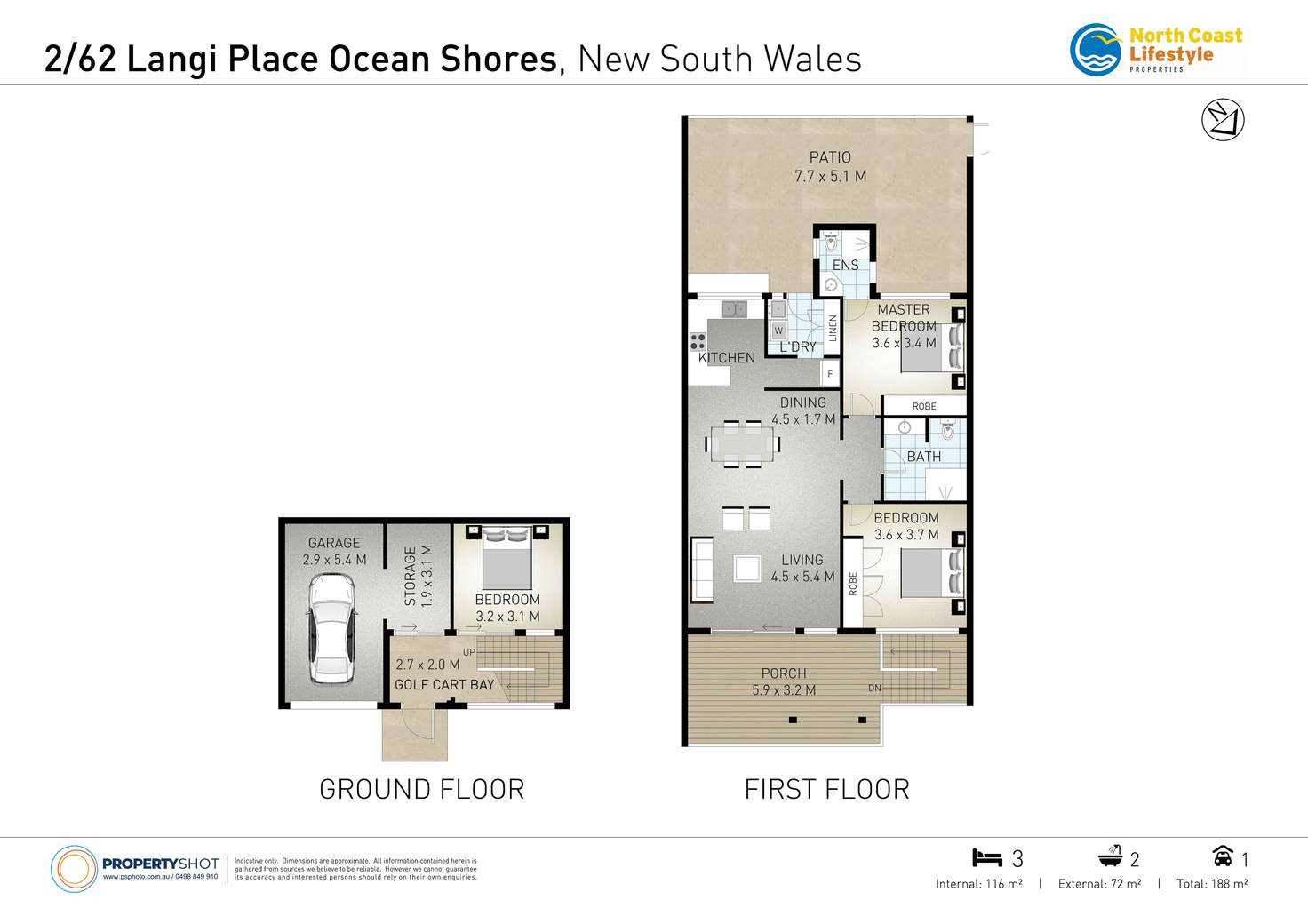 Floorplan of Homely townhouse listing, 26/2 Langi Place, Ocean Shores NSW 2483