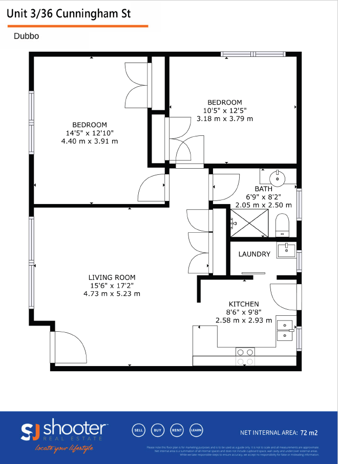 Floorplan of Homely apartment listing, 3/36 Cunningham Street, Dubbo NSW 2830