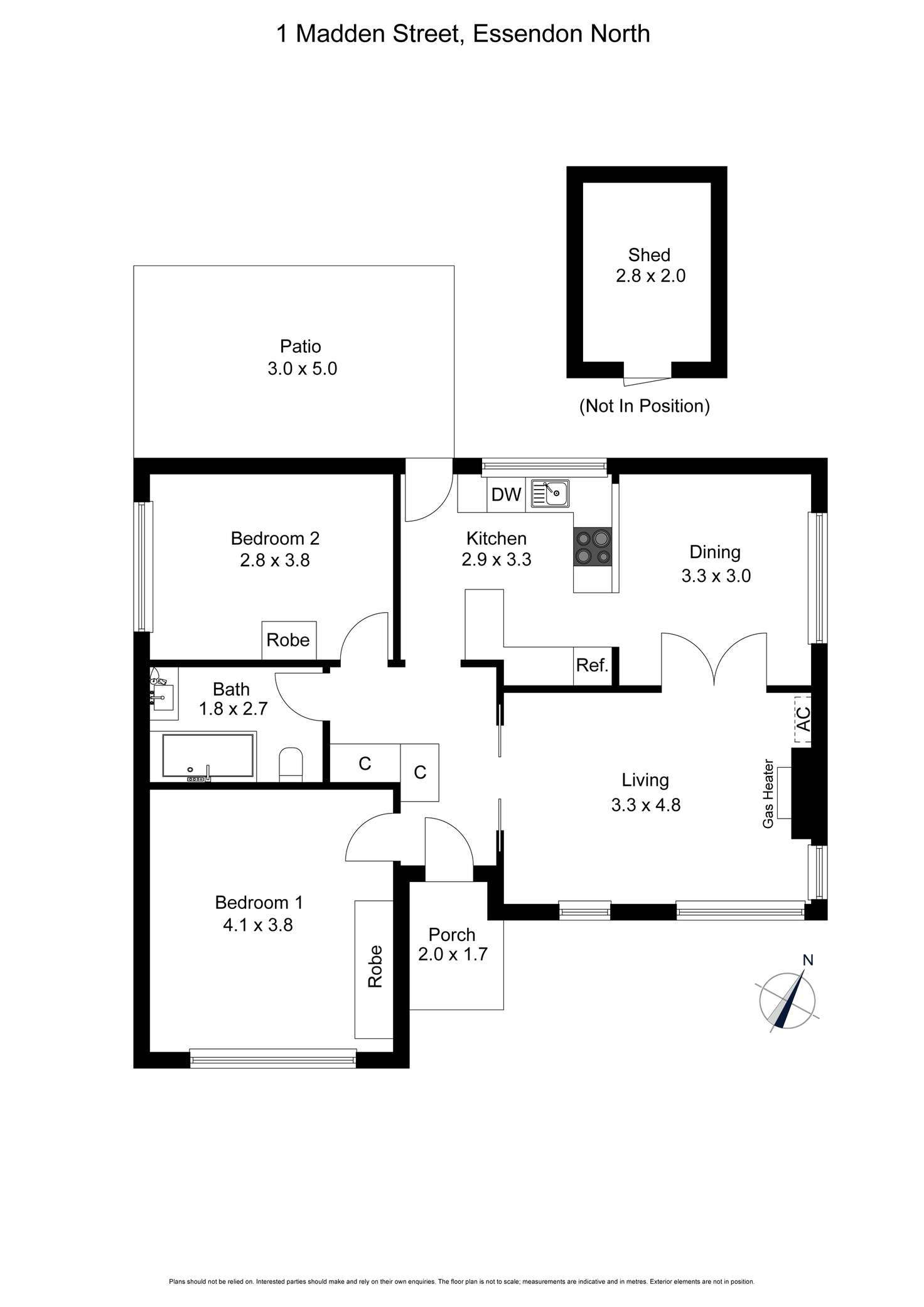 Floorplan of Homely house listing, 1 Madden Street, Essendon North VIC 3041