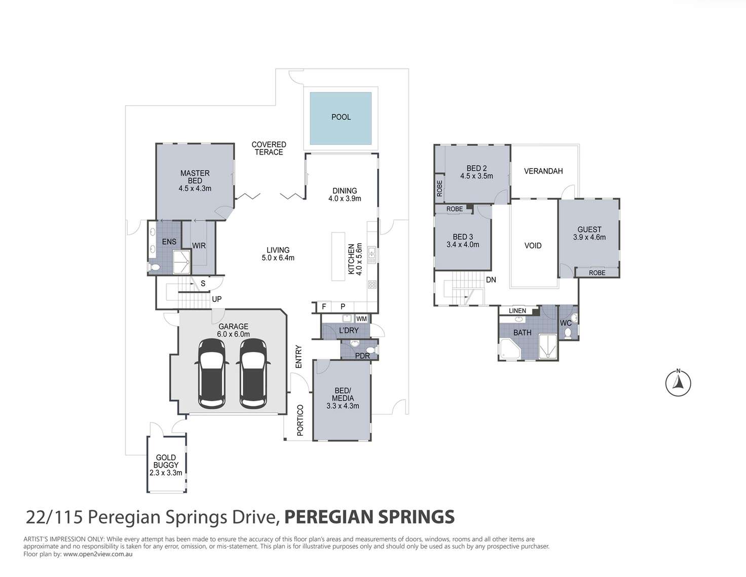 Floorplan of Homely villa listing, 22/115 Peregian Springs Drive, Peregian Springs QLD 4573