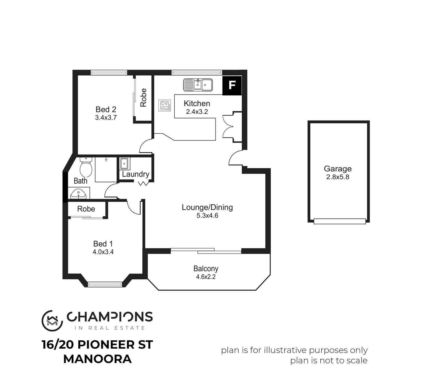 Floorplan of Homely unit listing, 16/20 Pioneer Street, Manoora QLD 4870