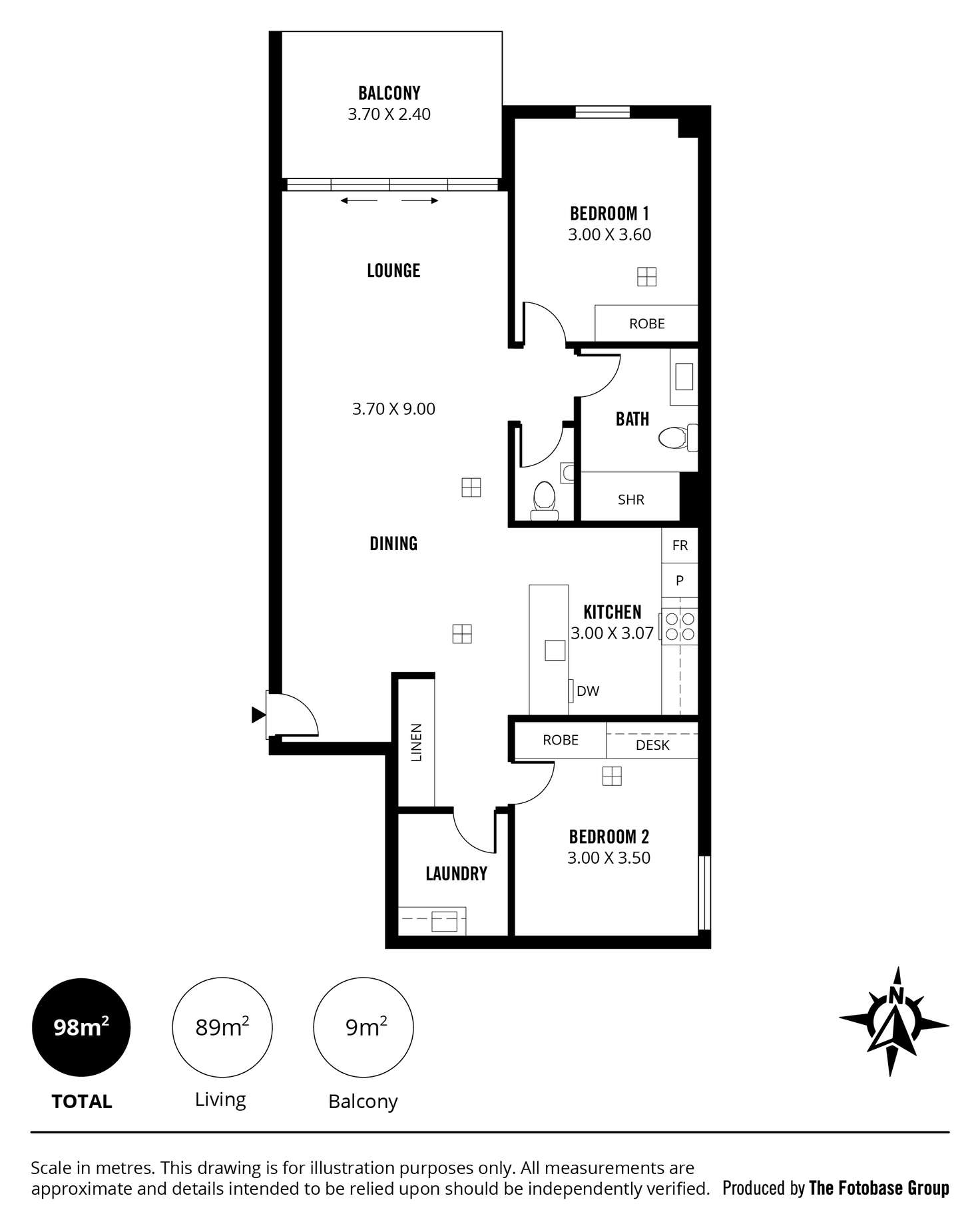 Floorplan of Homely apartment listing, 304/50 Sturt Street, Adelaide SA 5000