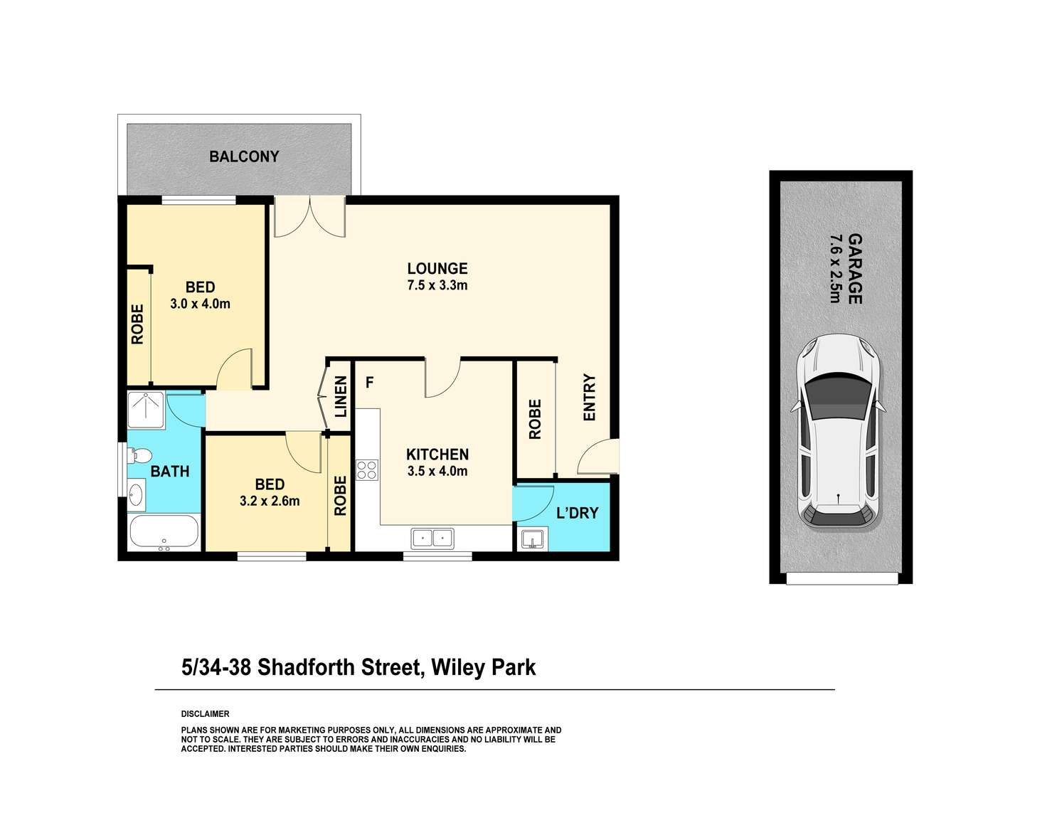 Floorplan of Homely apartment listing, 5/34 Shadforth Street, Wiley Park NSW 2195