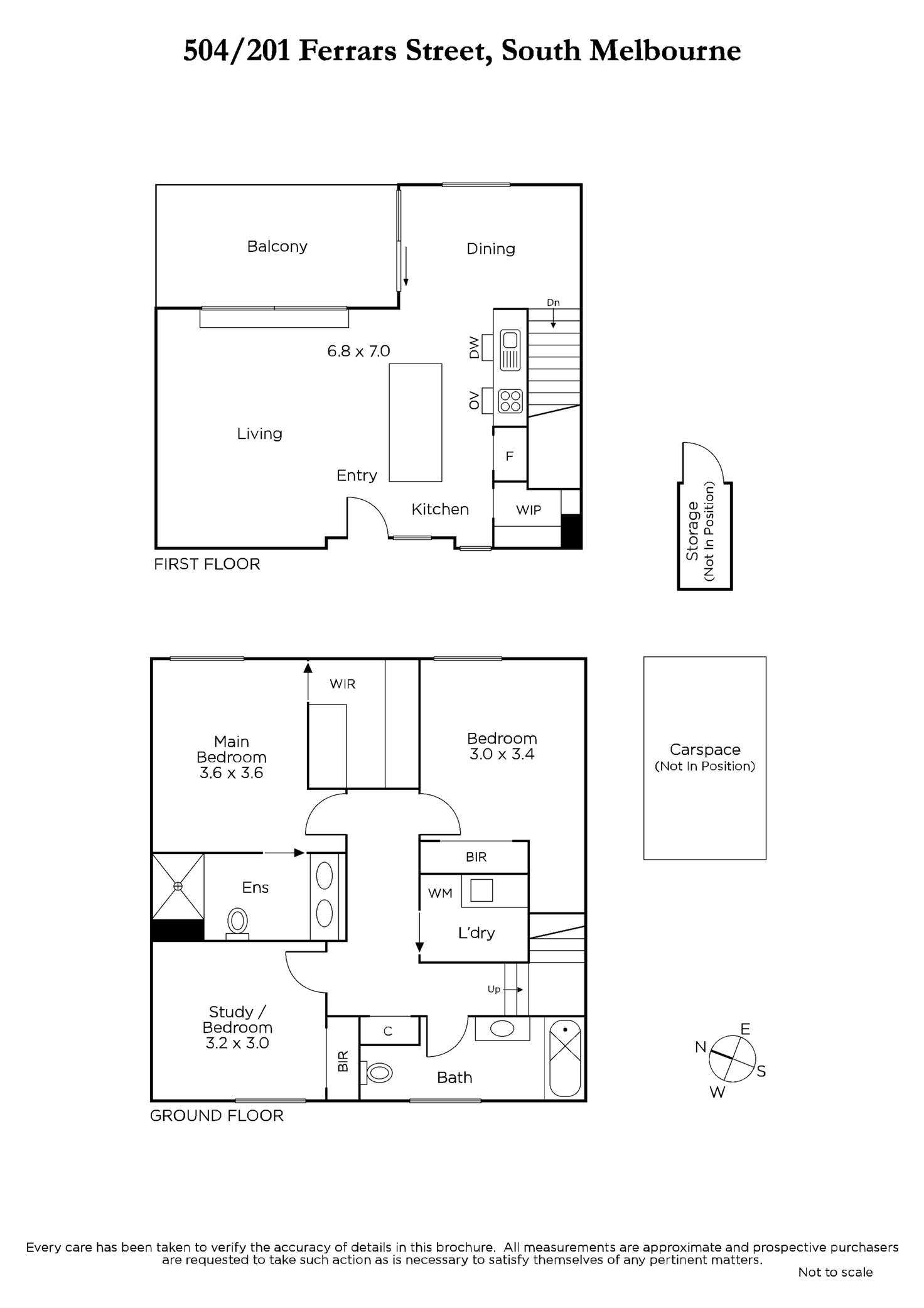 Floorplan of Homely townhouse listing, 504/201 Ferrars Street, South Melbourne VIC 3205