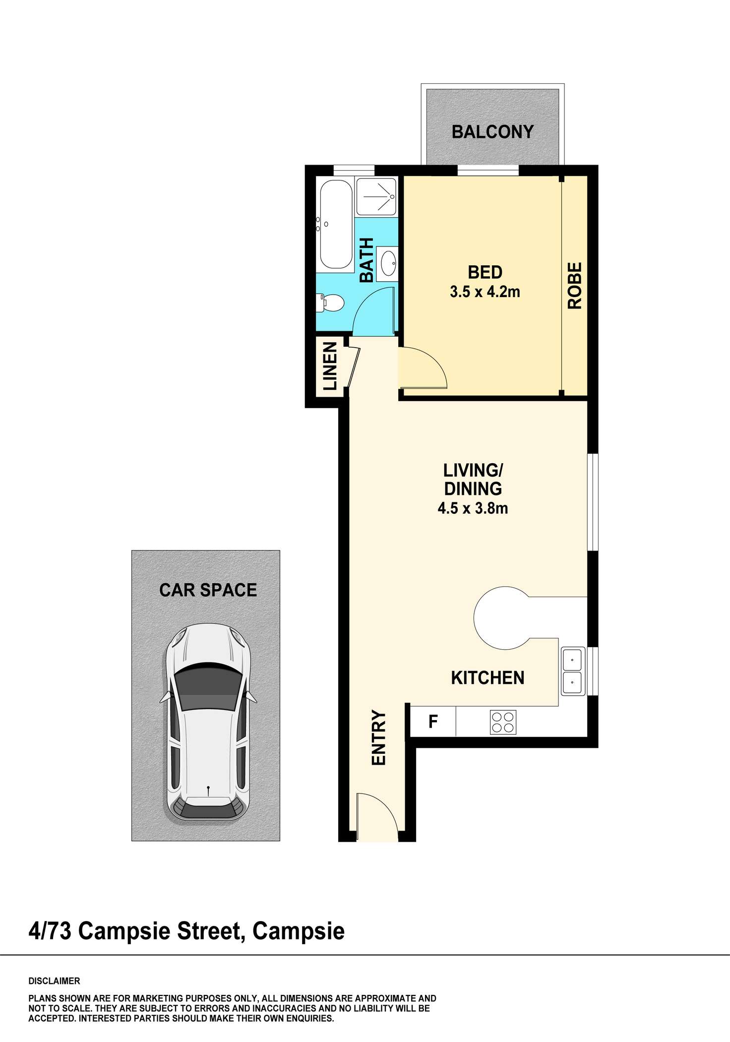 Floorplan of Homely apartment listing, 4/73 Campsie Street, Campsie NSW 2194