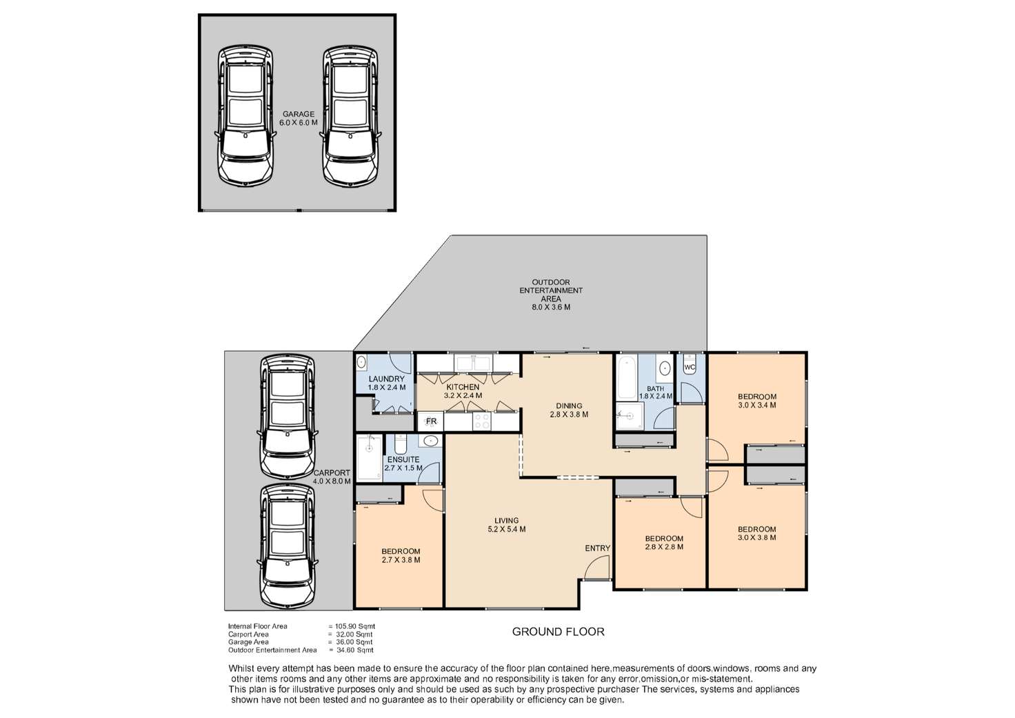 Floorplan of Homely house listing, 8 Ulm Court, Wilsonton QLD 4350