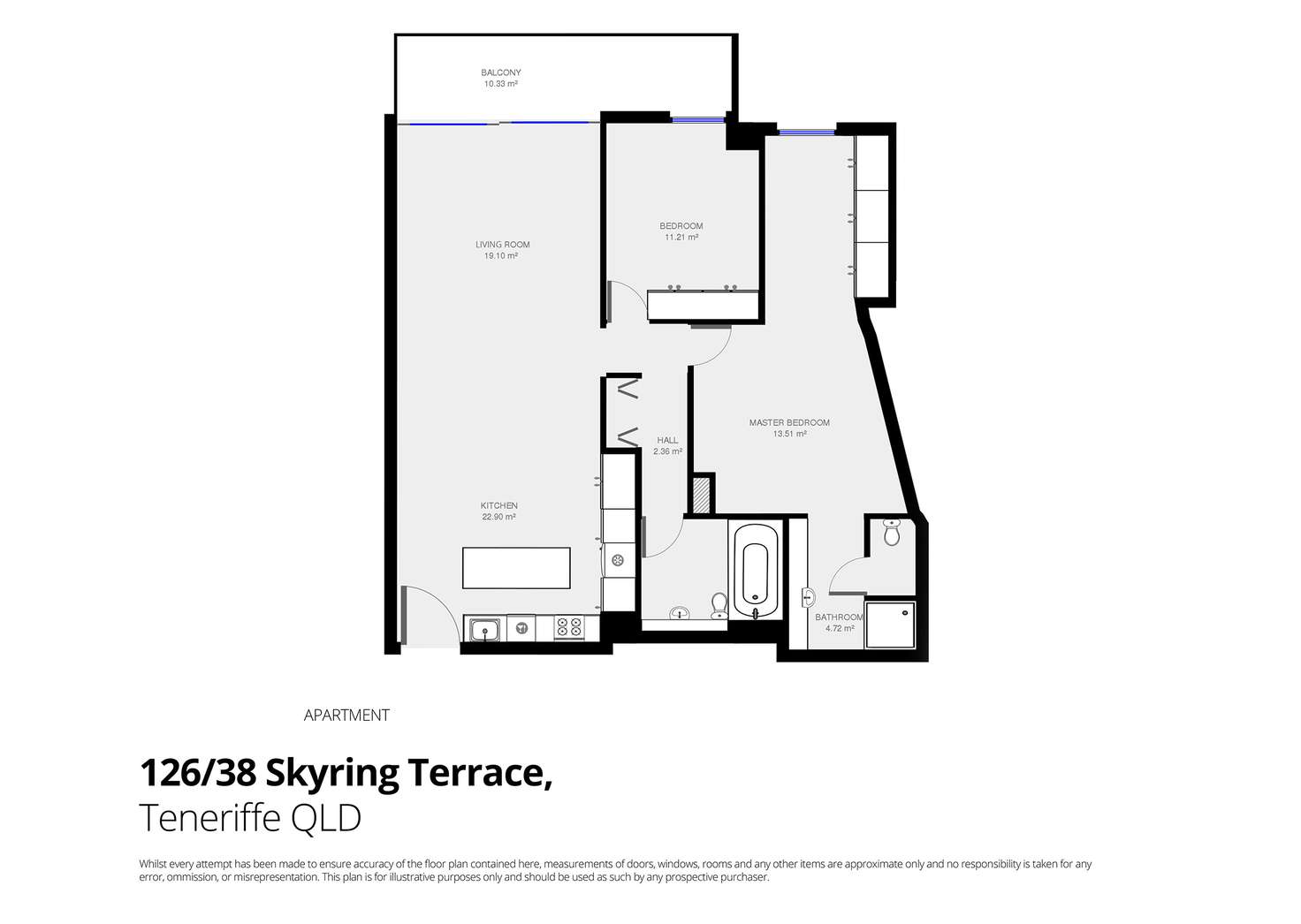 Floorplan of Homely unit listing, 126/38 Skyring Terrace, Teneriffe QLD 4005