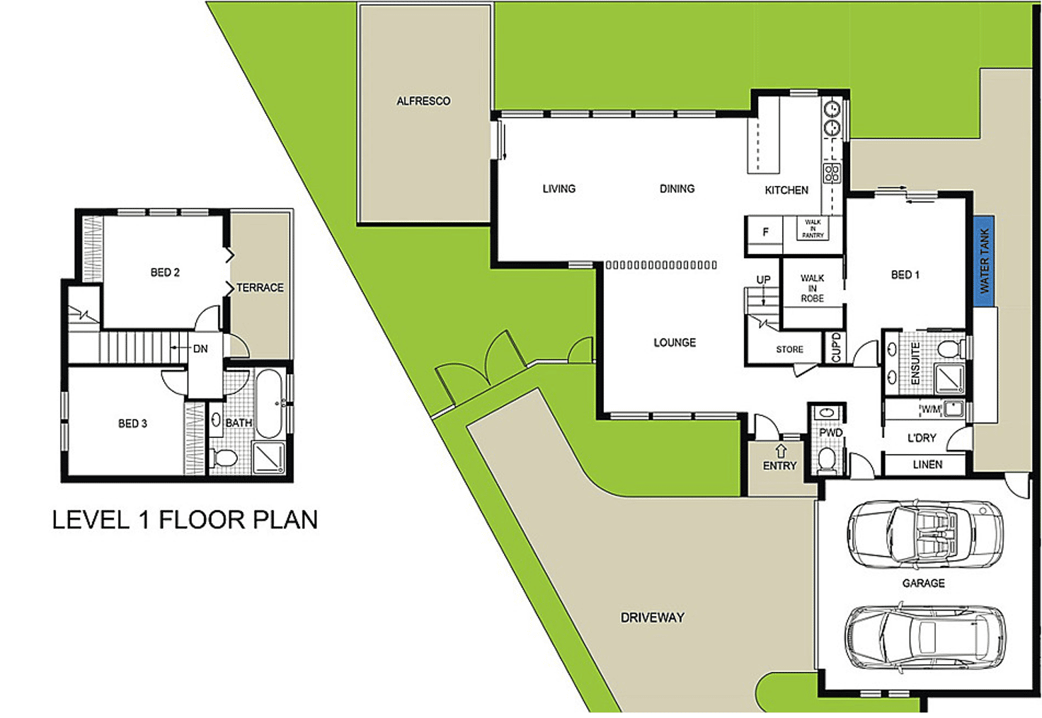 Floorplan of Homely townhouse listing, 3/8 Aurora Close, Mawson ACT 2607