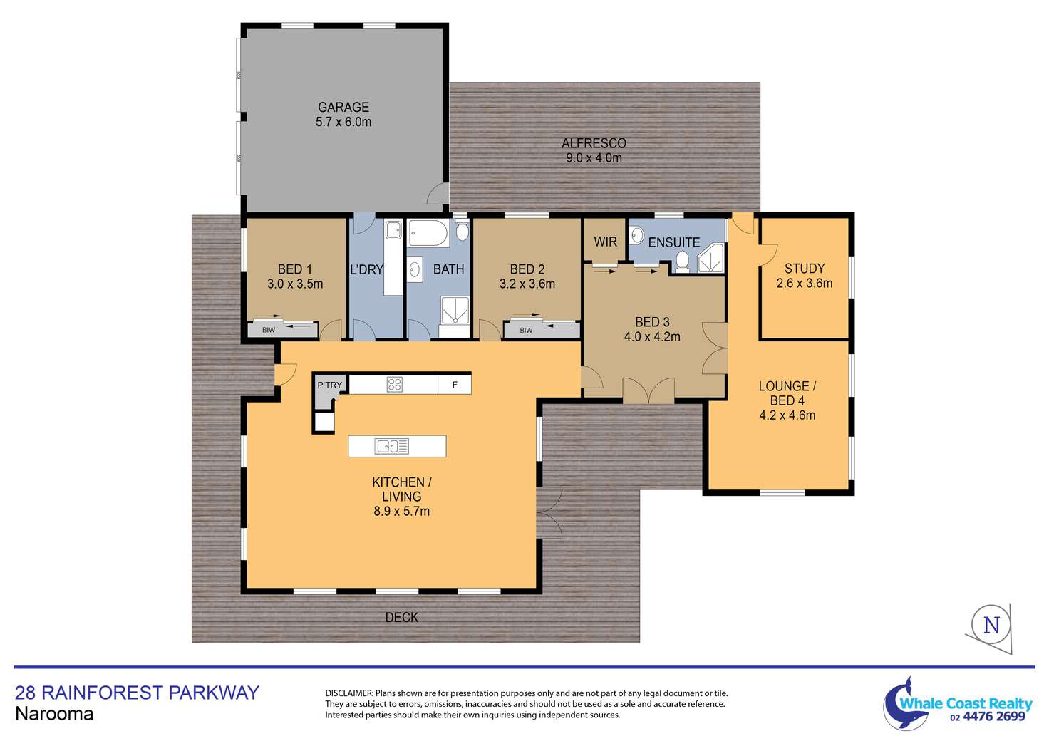 Floorplan of Homely acreageSemiRural listing, 28 Rainforest Parkway, Narooma NSW 2546
