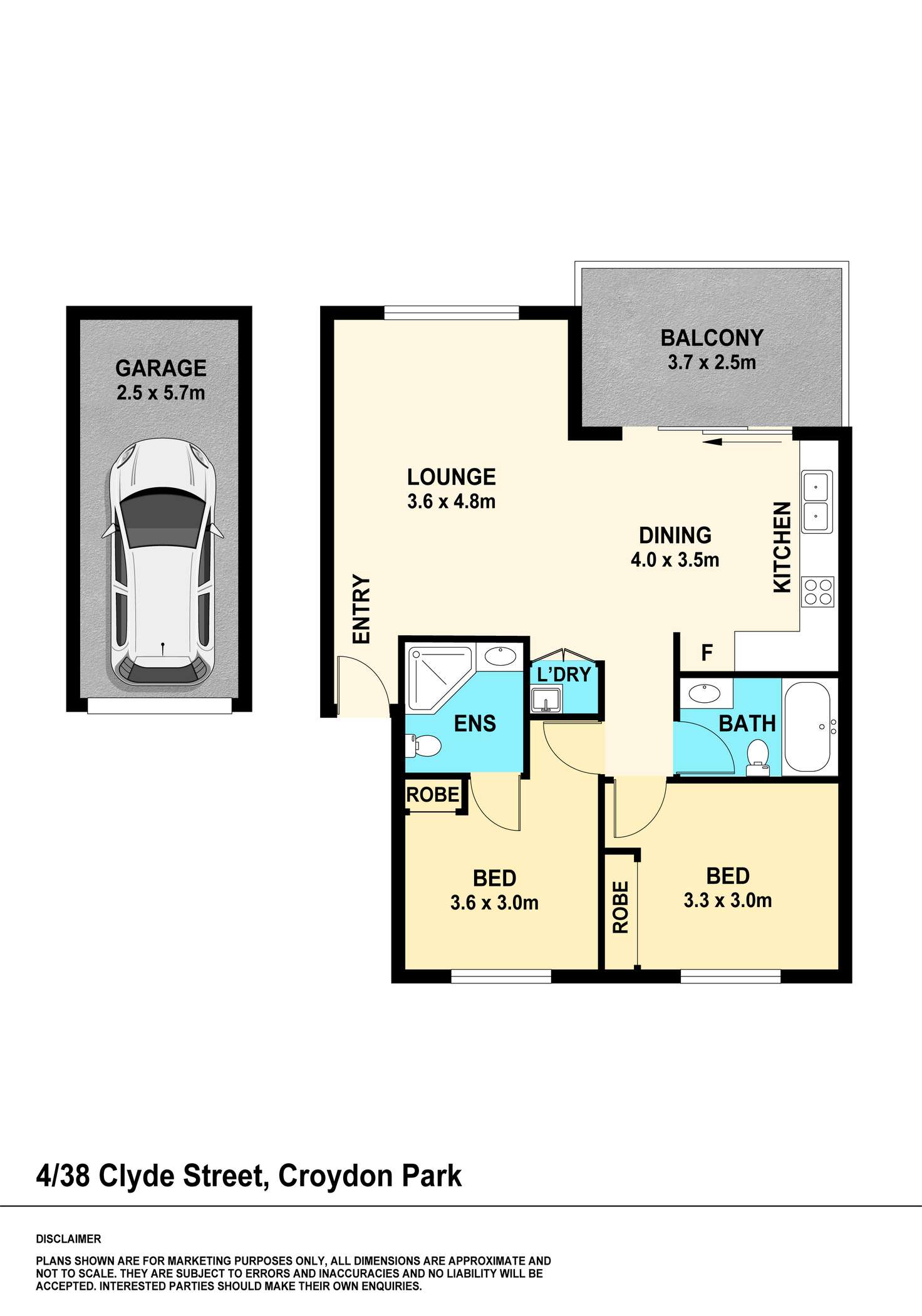 Floorplan of Homely apartment listing, 4/38-40 Clyde Street, Croydon Park NSW 2133